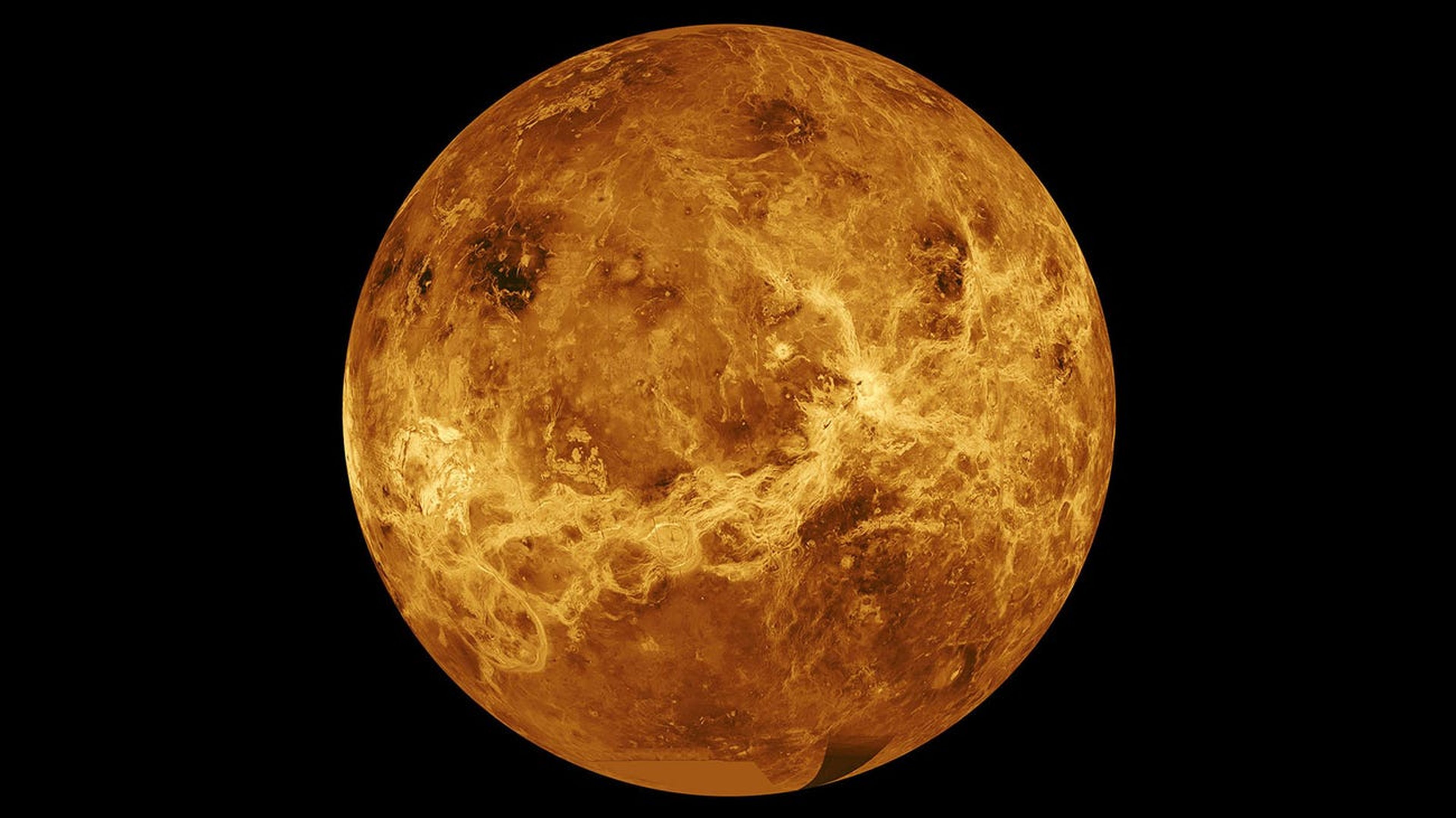 Una imagen compuesta de Venus de la nave espacial Magellan de la NASA y Pioneer Venus Orbiter.