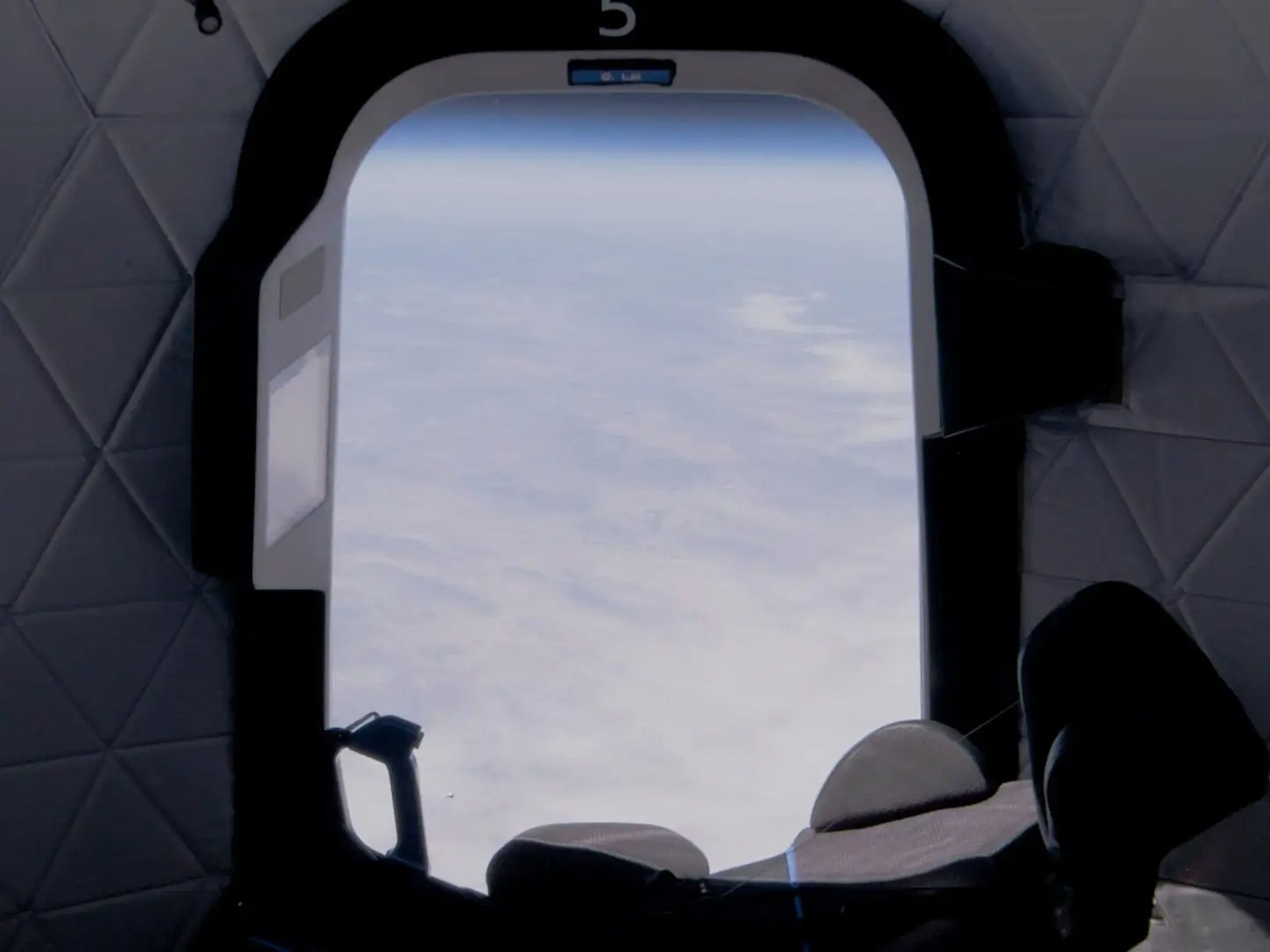 La vista desde el espacio en el vuelo número 15 de New Shepard el 14 de abril.
