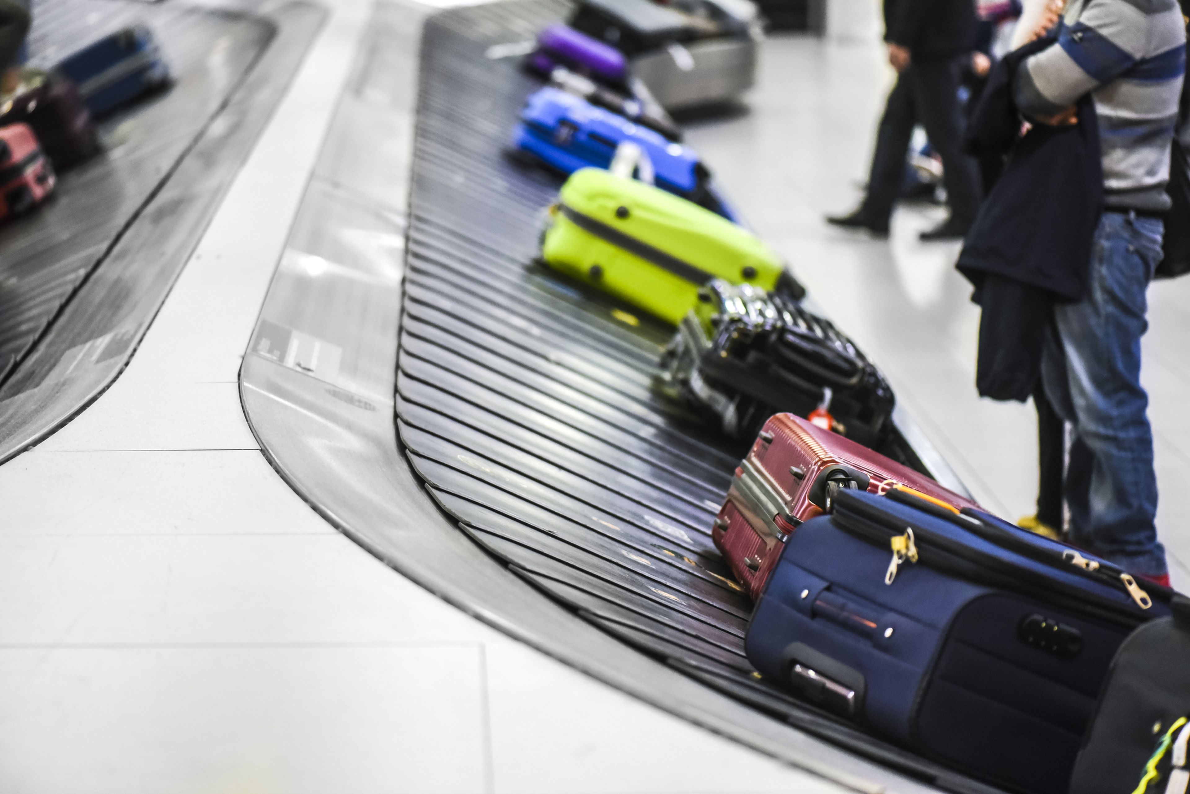 Cinta de equipaje en un aeropuerto