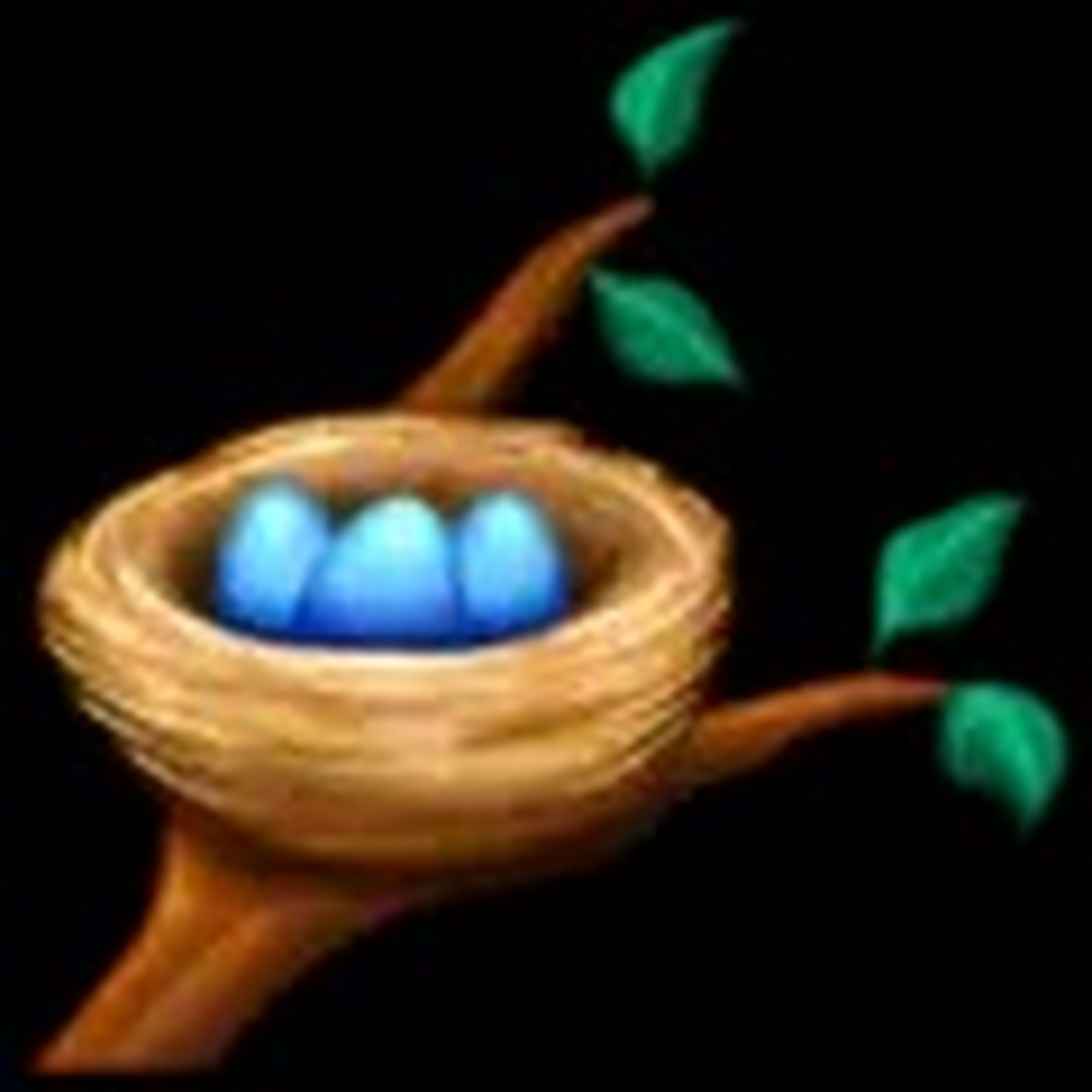 nest with eggs emoji