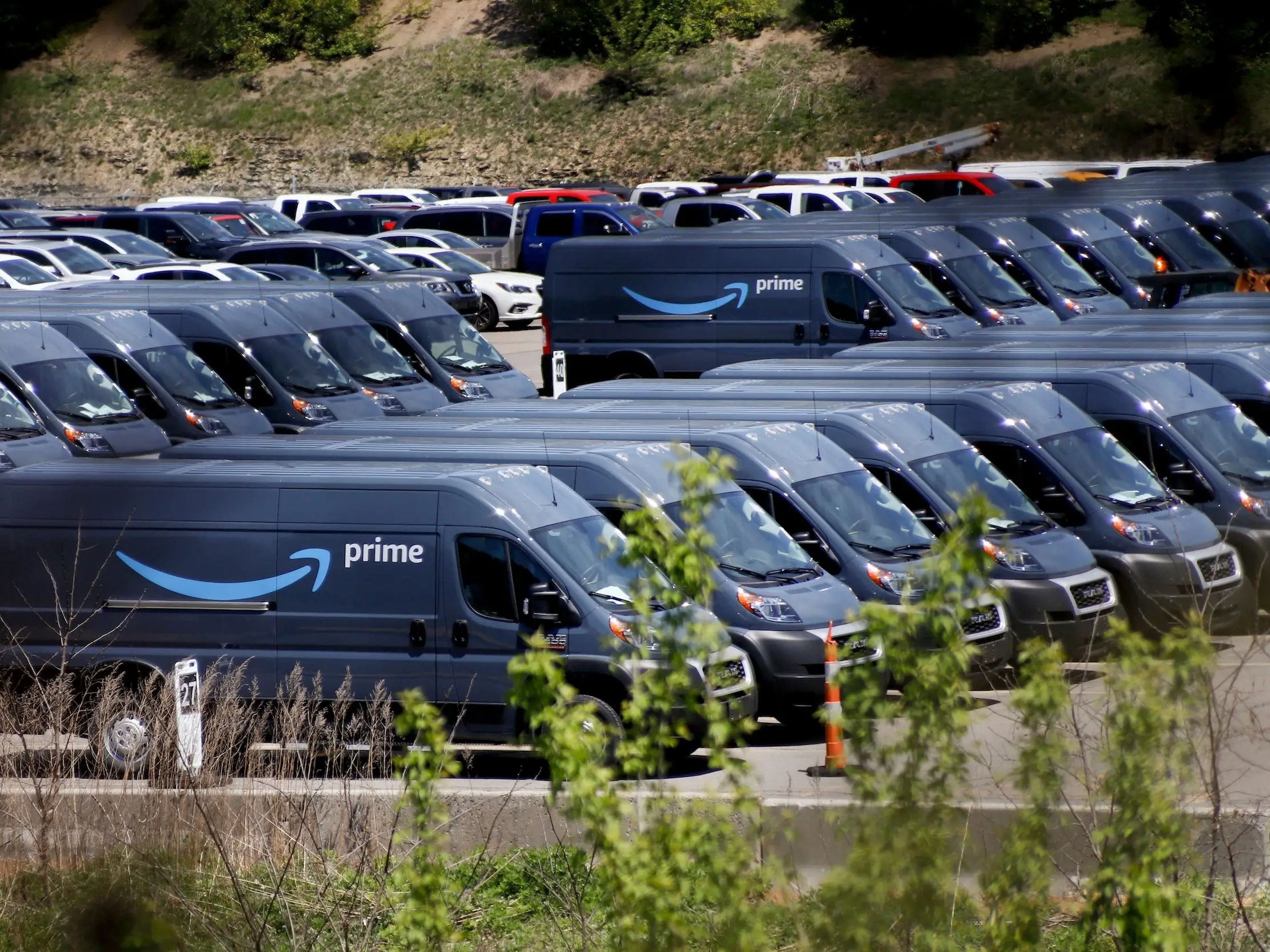 Amazon delivery vans