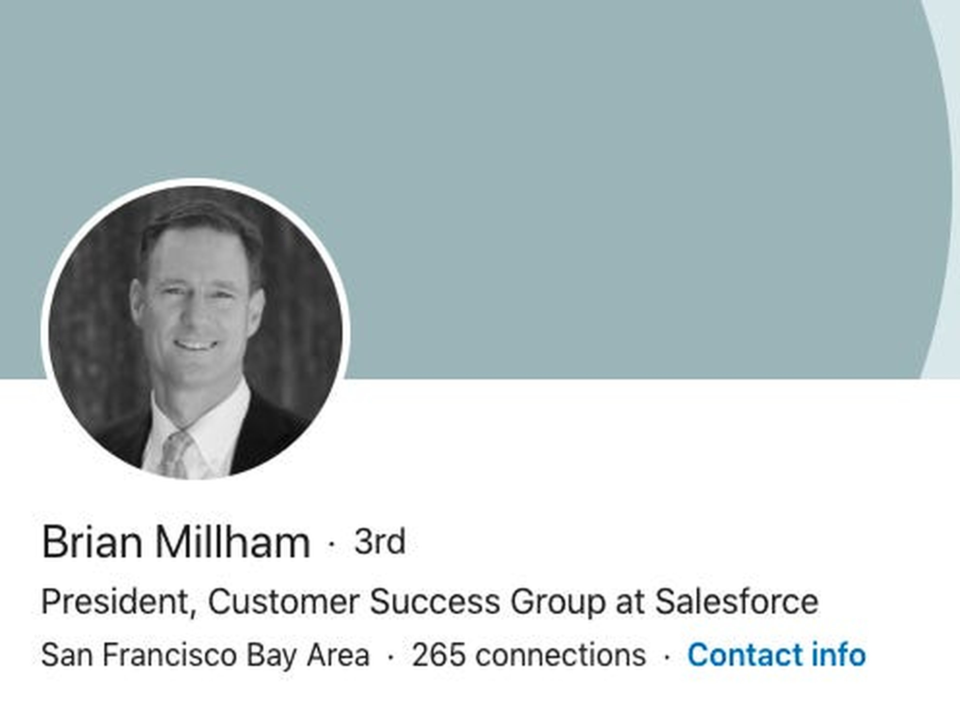 Brian Millham es el presidente del grupo de éxito del cliente de Salesforce.