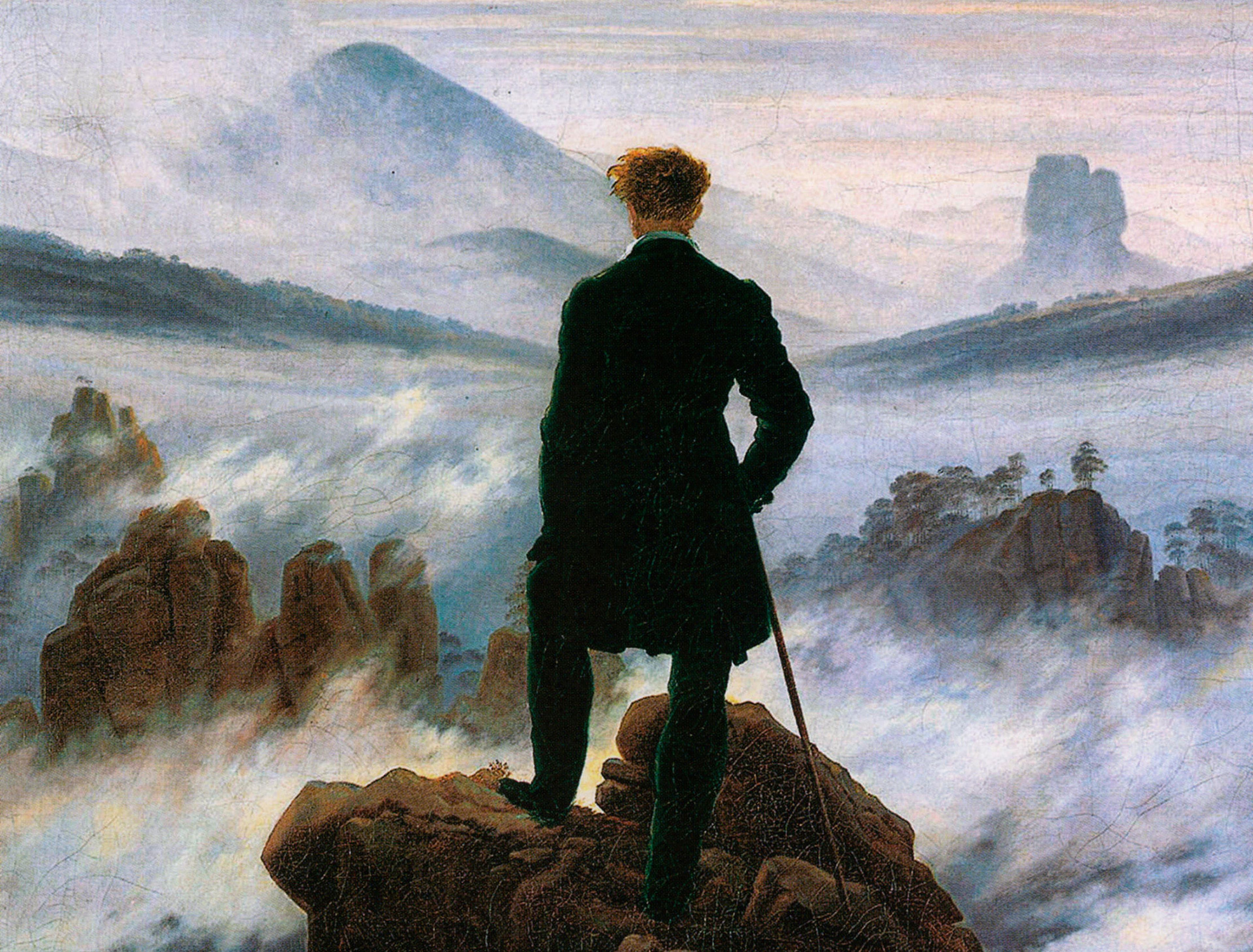 'El caminante sobre un mar de nubes' de Caspar David Friedrich.