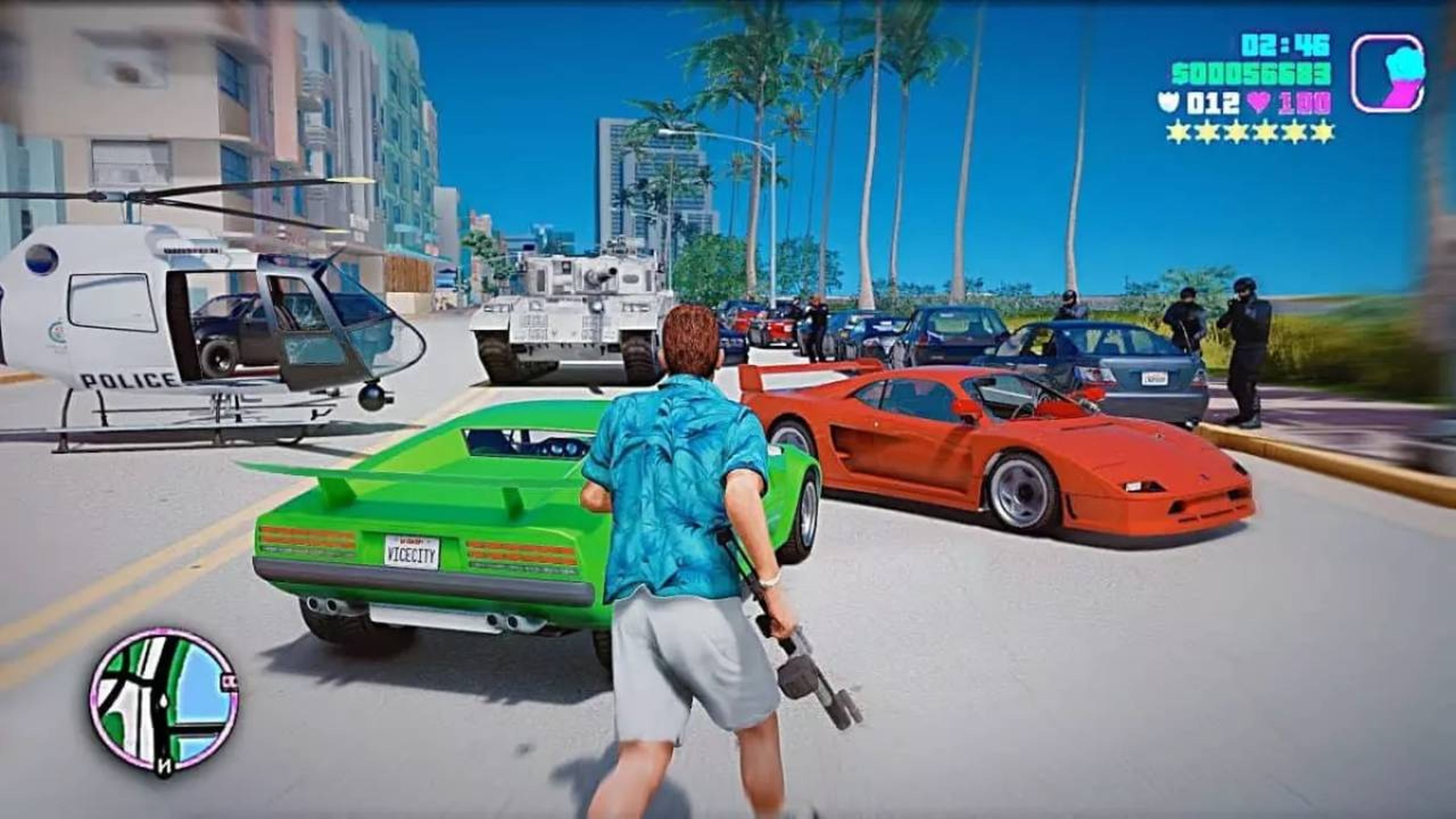 Así se ve 'GTA Vice City' con mods gráficos actuales.