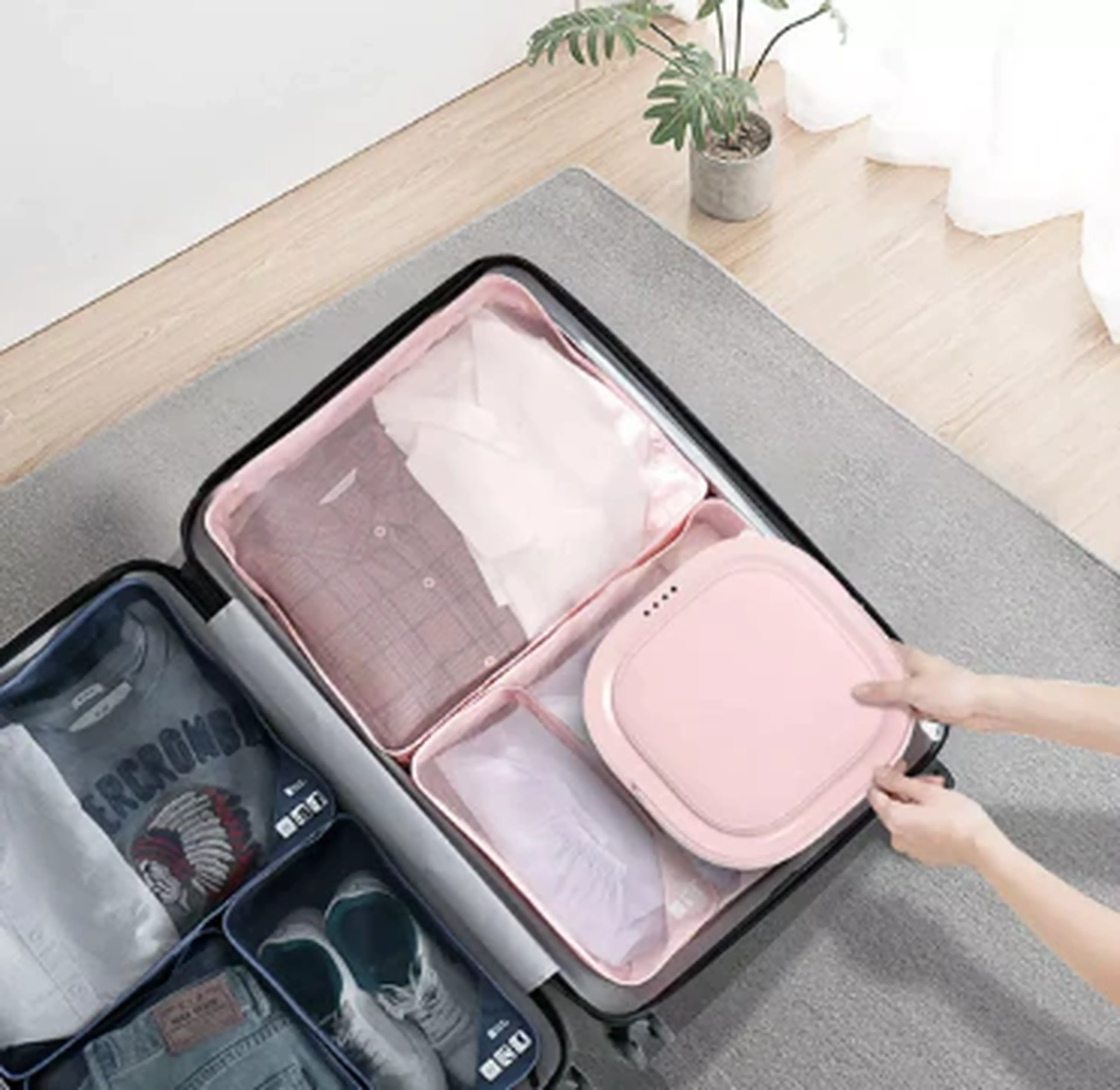Xiaomi lanza una lavadora plegable para los viajes: ocupa poco
