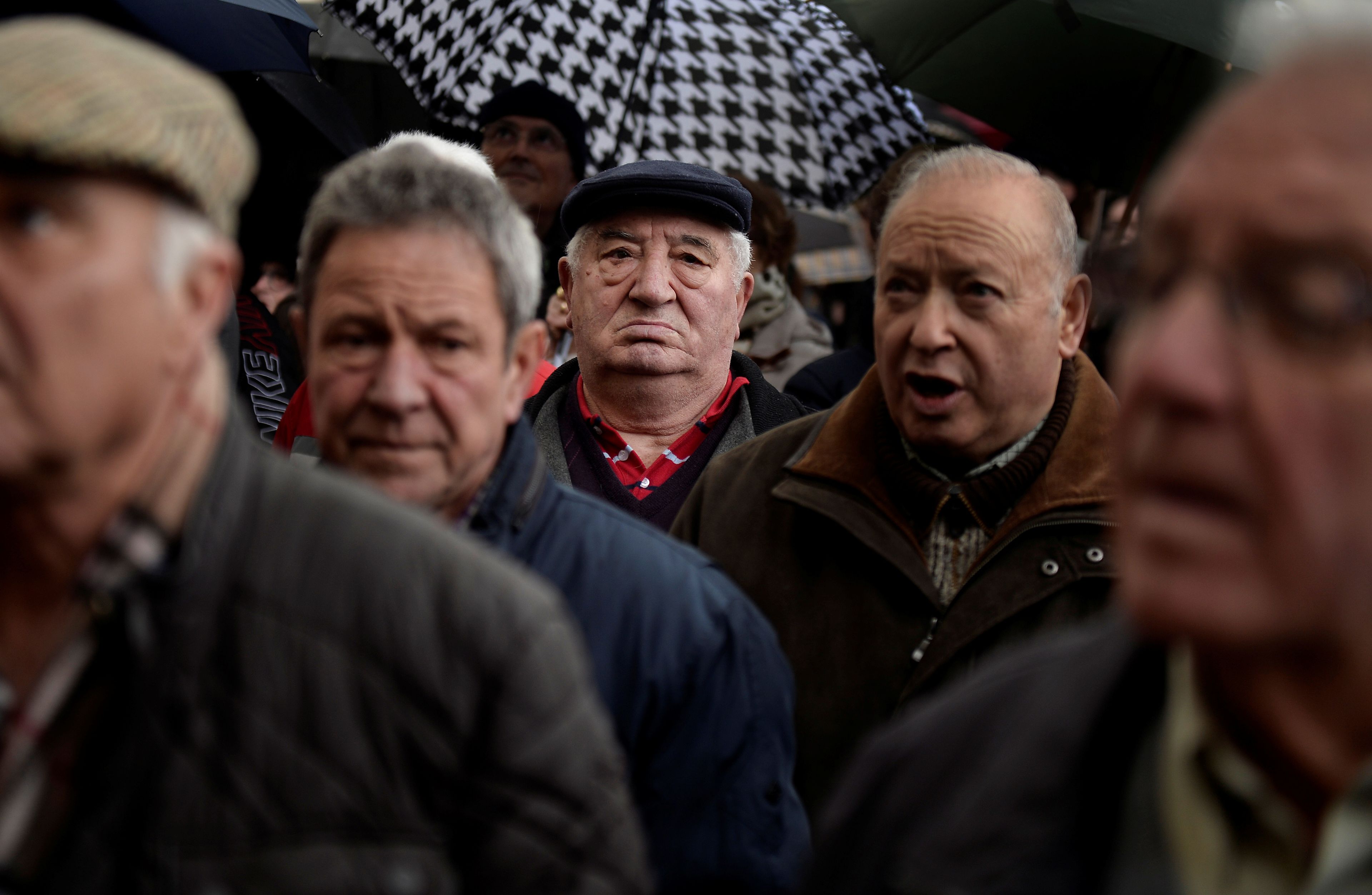 Pensionistas en una manifestación