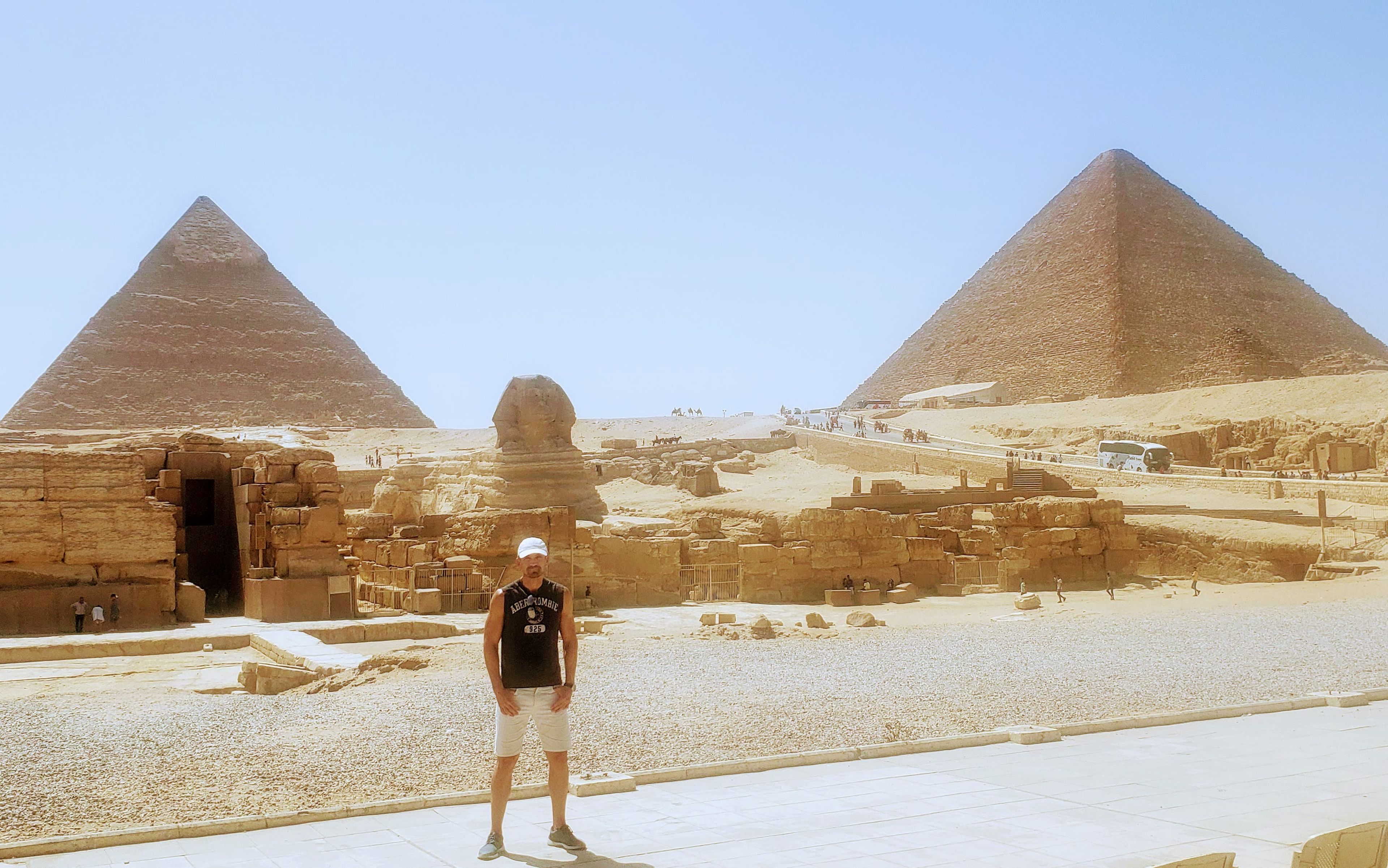 La Gran Esfinge y las Pirámides de Egipto.