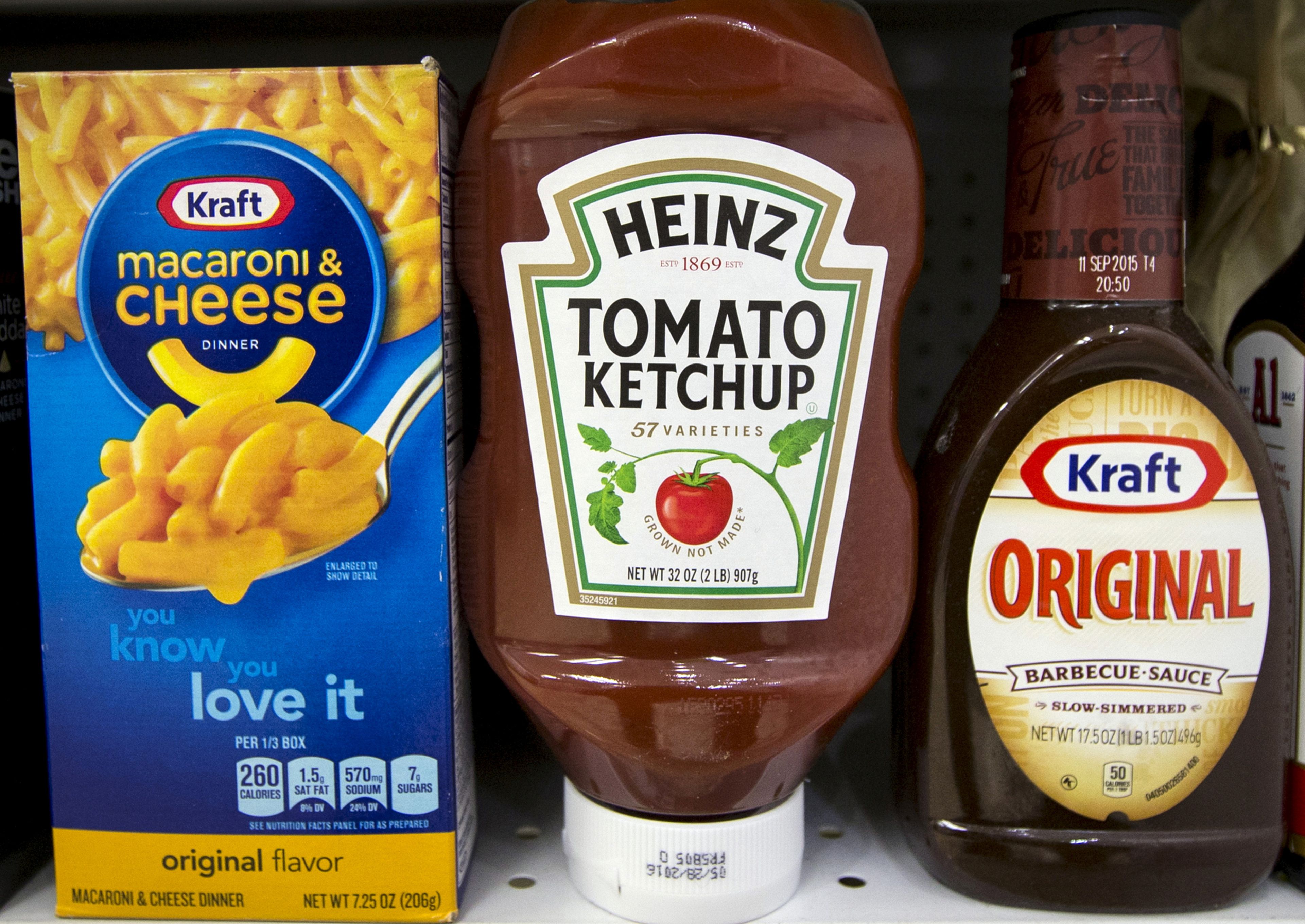 Productos de Kraft y Heinz en la estantería de un supermercado en EEUU