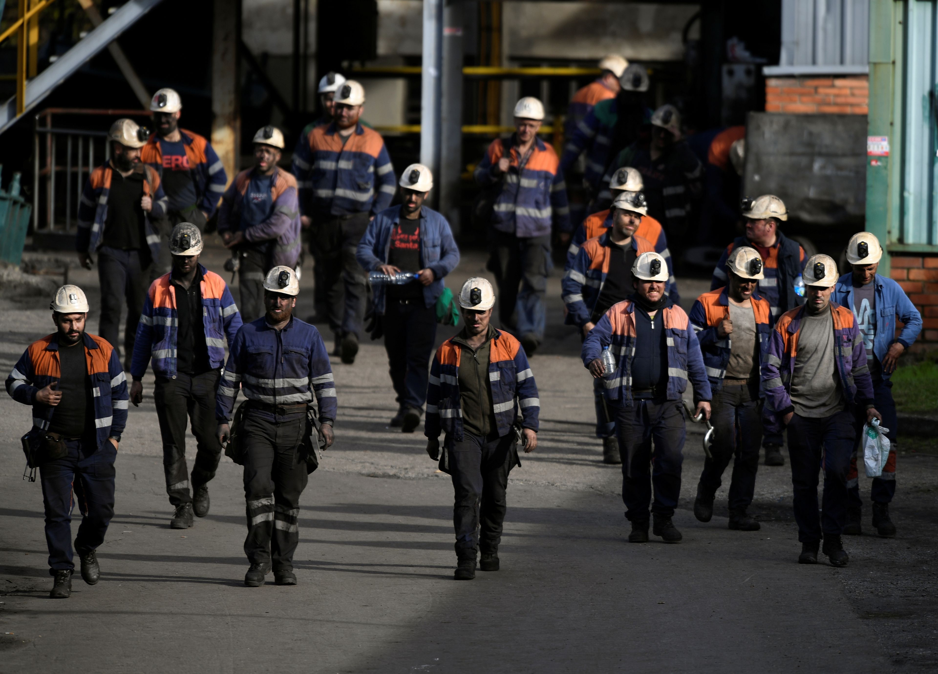 Trabajadores mineros en Asturias