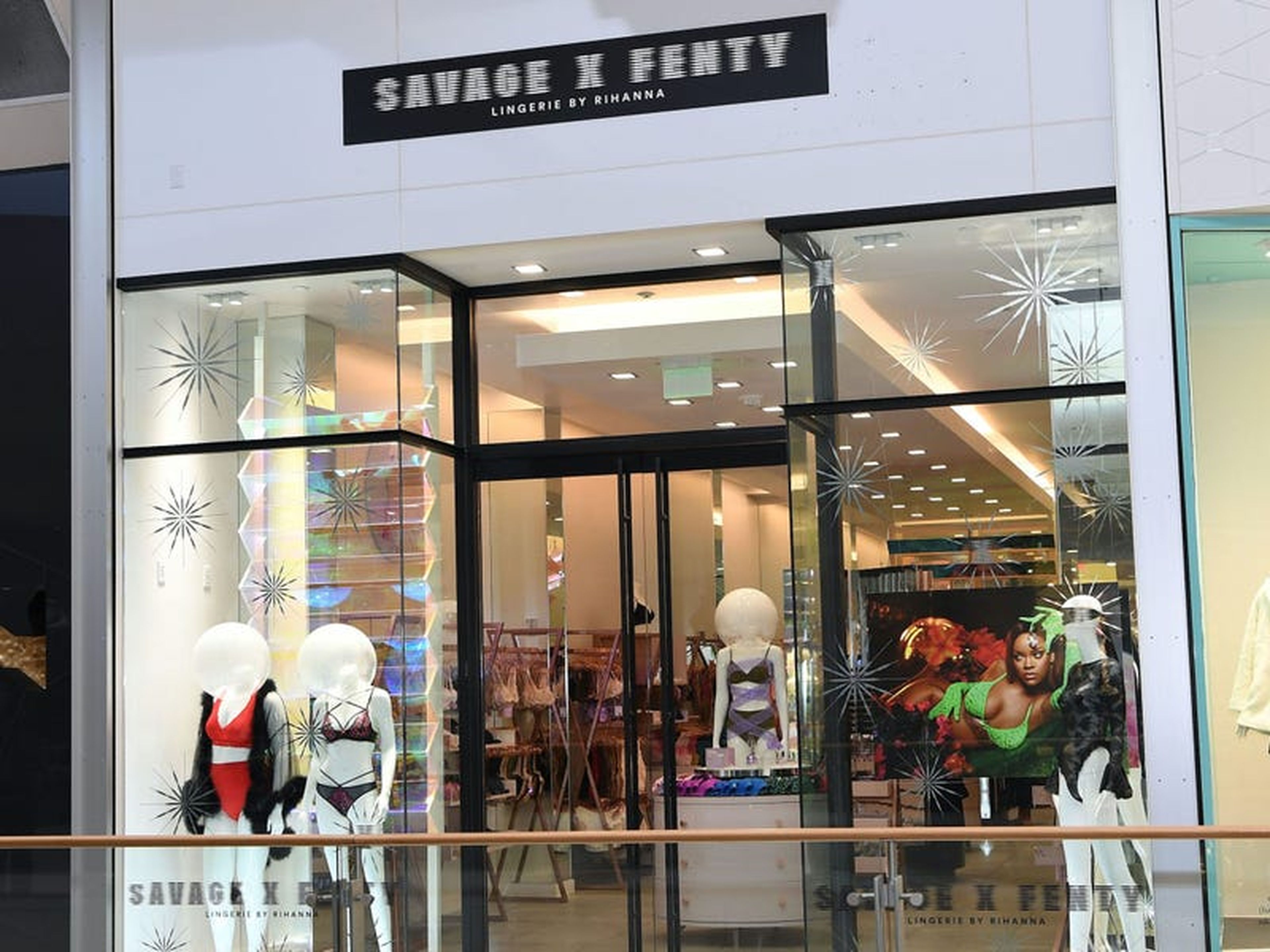 Una ventana de Savage X Fenty en Las Vegas en 2018.