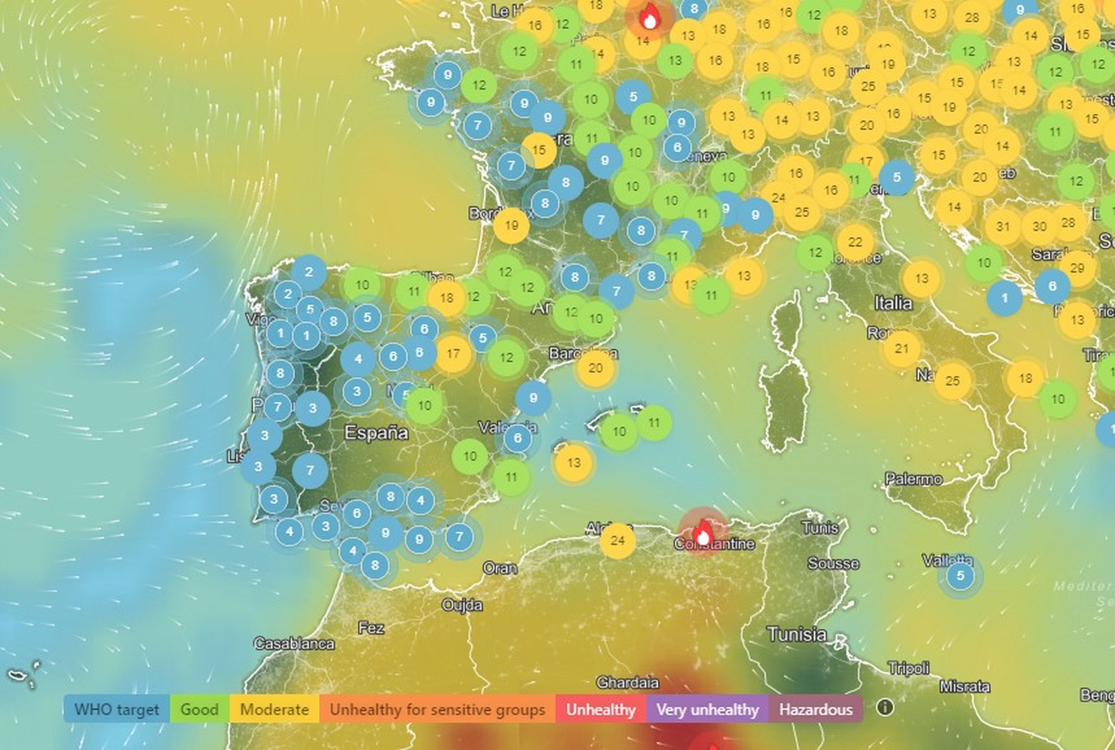 Más del 70% de la población mundial respira aire contaminado: este mapa interactivo muestra la situación de España y el resto de países