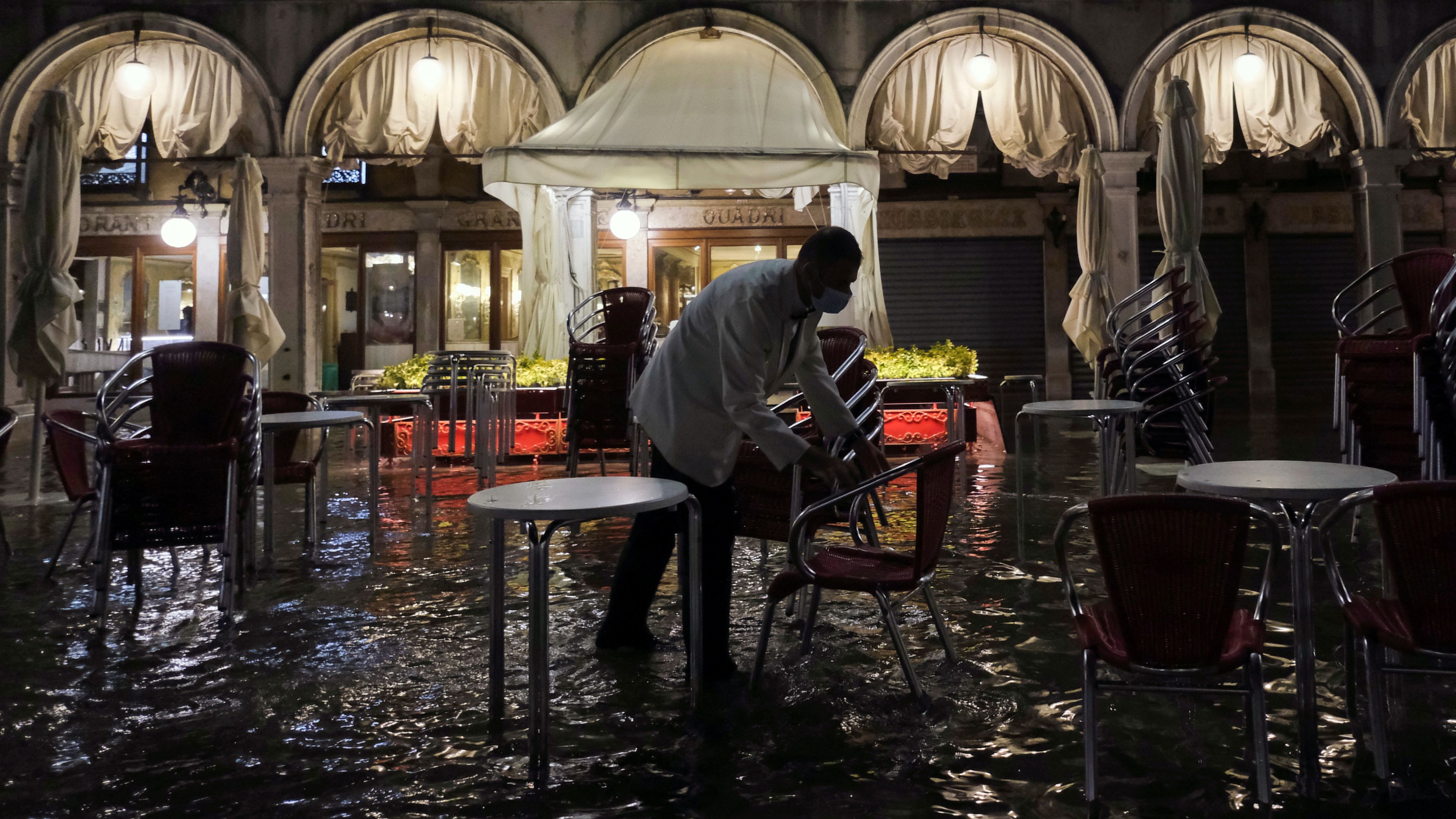 Una calle de Venecia en una de sus últimas inundaciones.