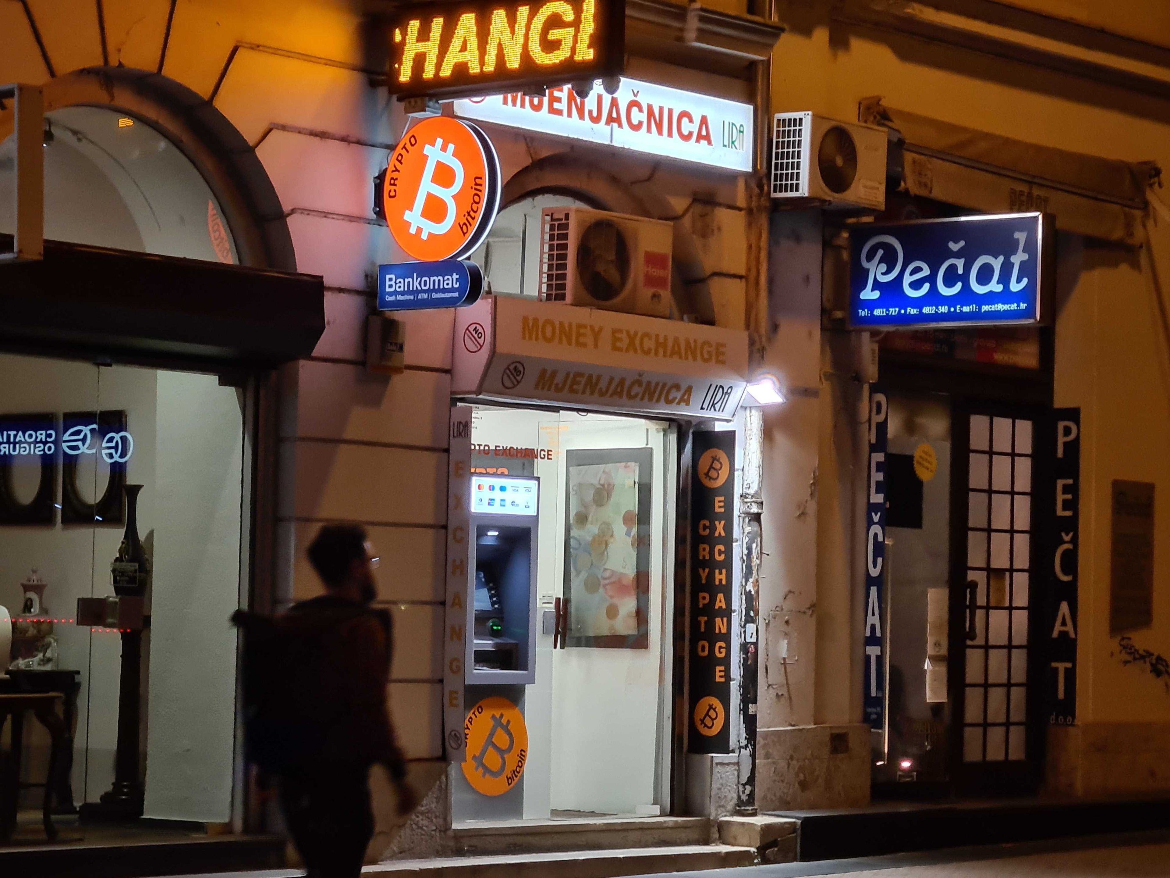 Una casa de cambio de bitcoins en Zagreb.