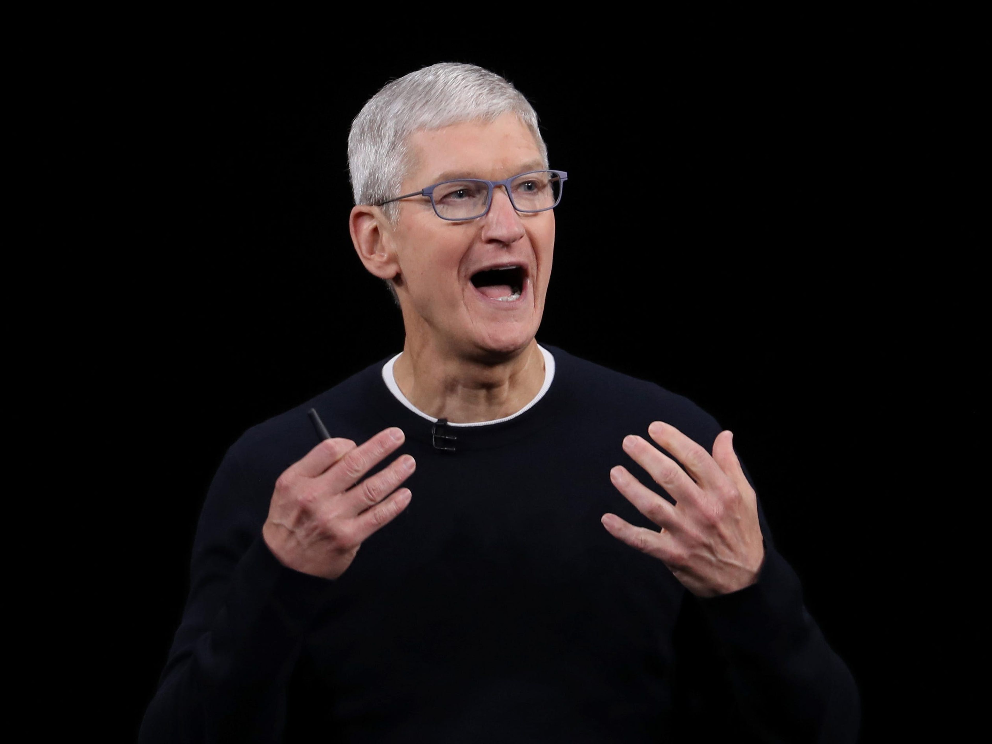 El CEO de Apple, Tim Cook, durante una conferencia. Justin Sullivan/Getty Images