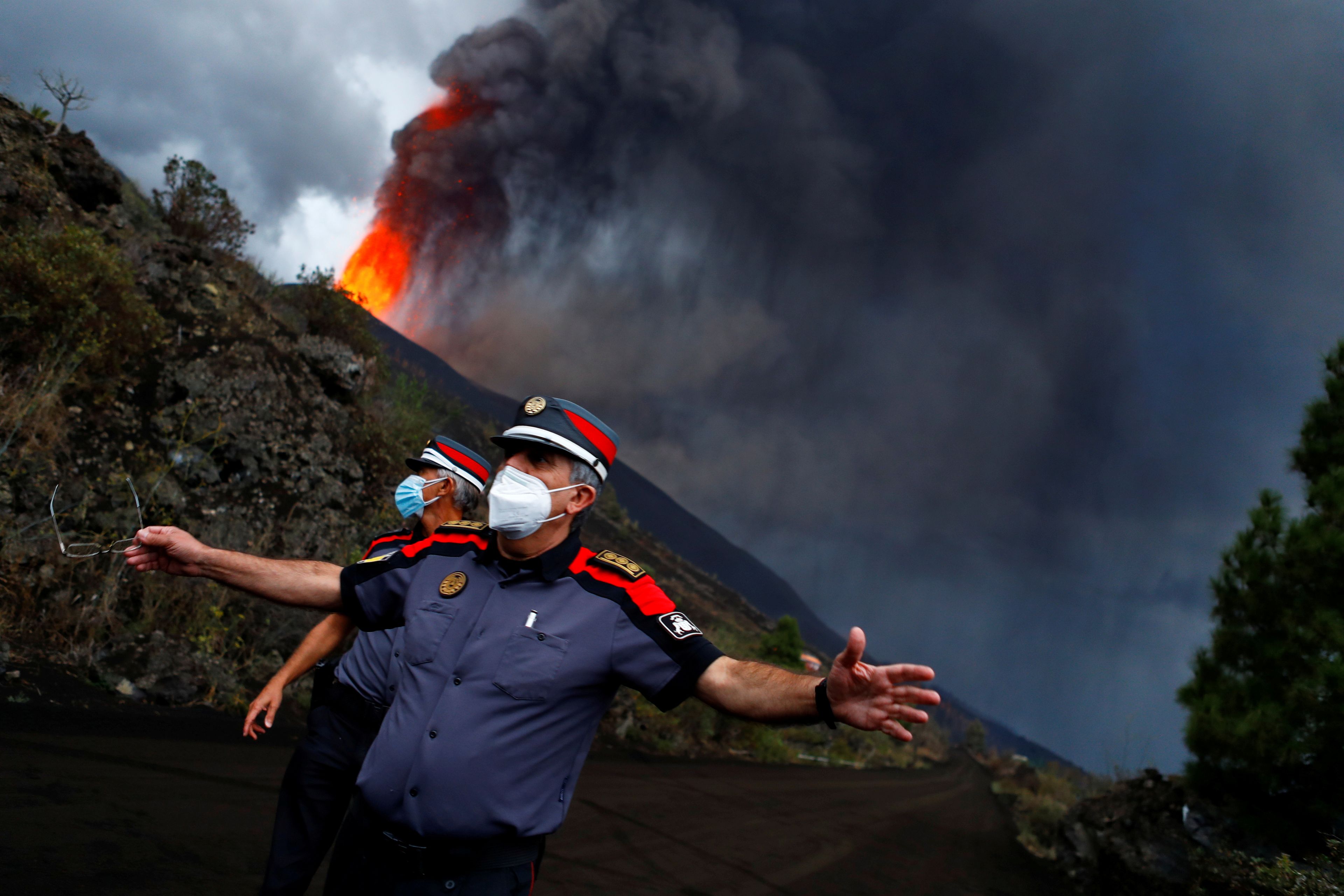 Erupción de un volcán en La Palma