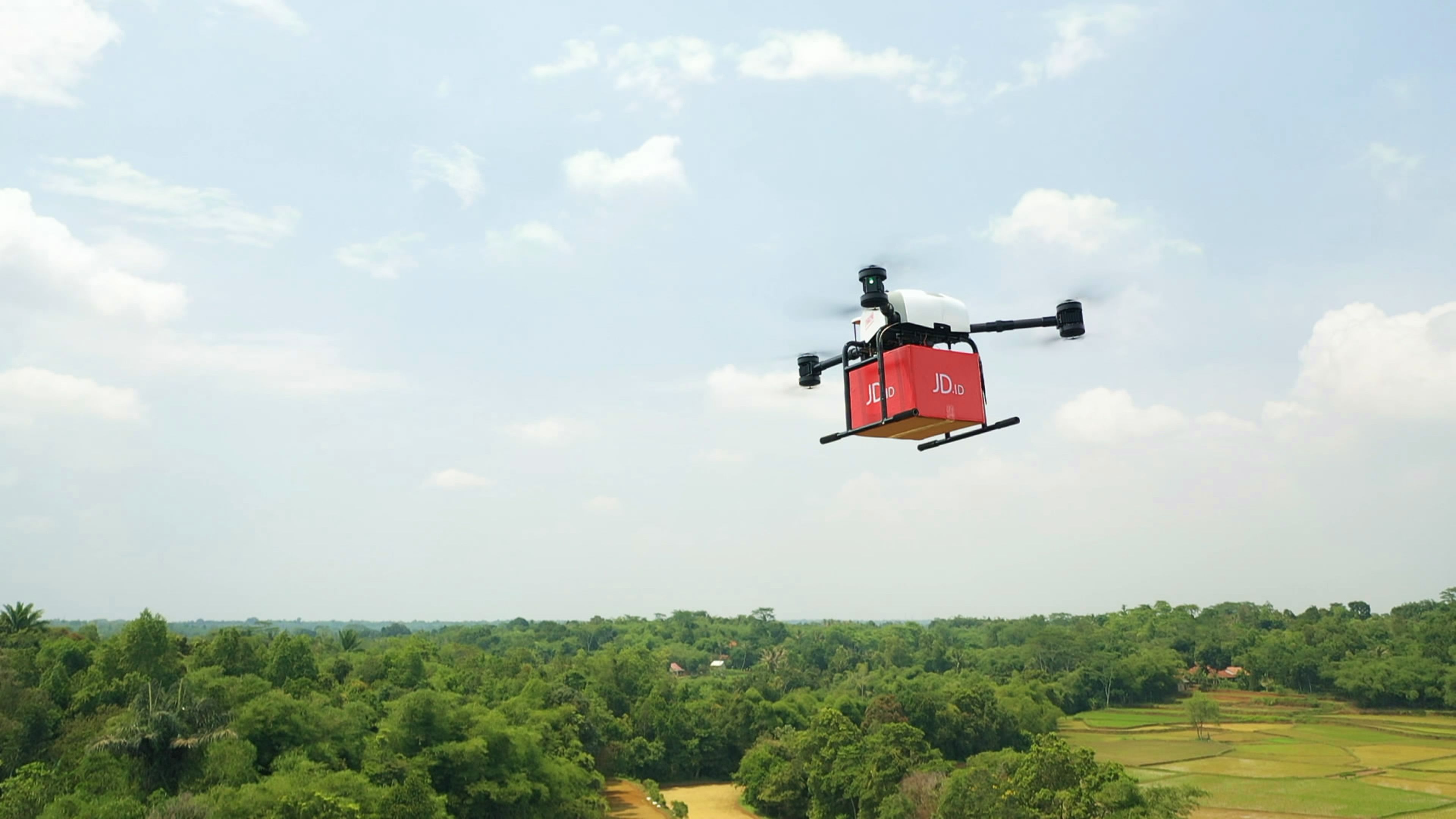 Un dron de reparto de la compañía china JD.com