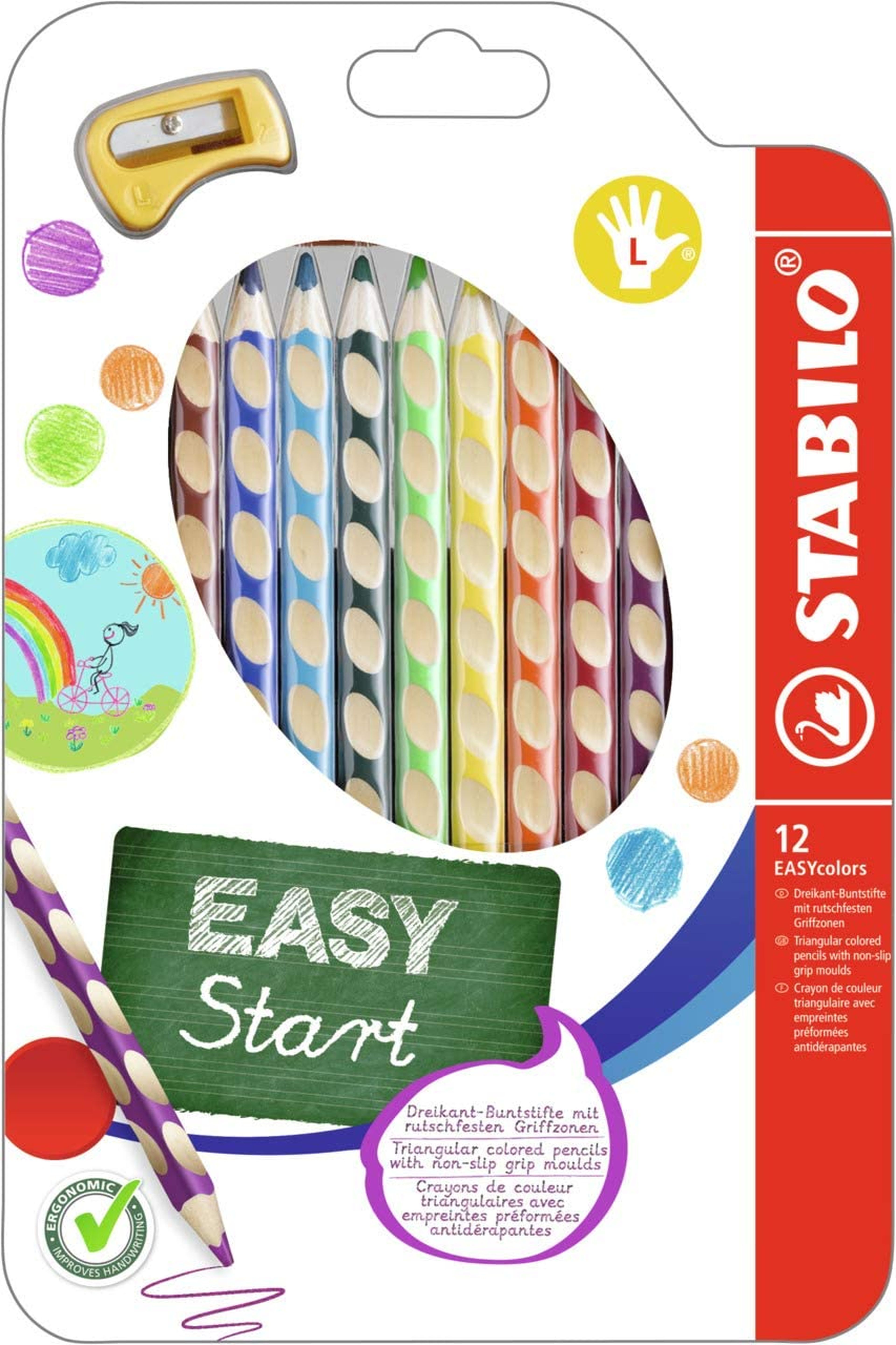 Lápices de colores para zurdos STABILO EASY Start