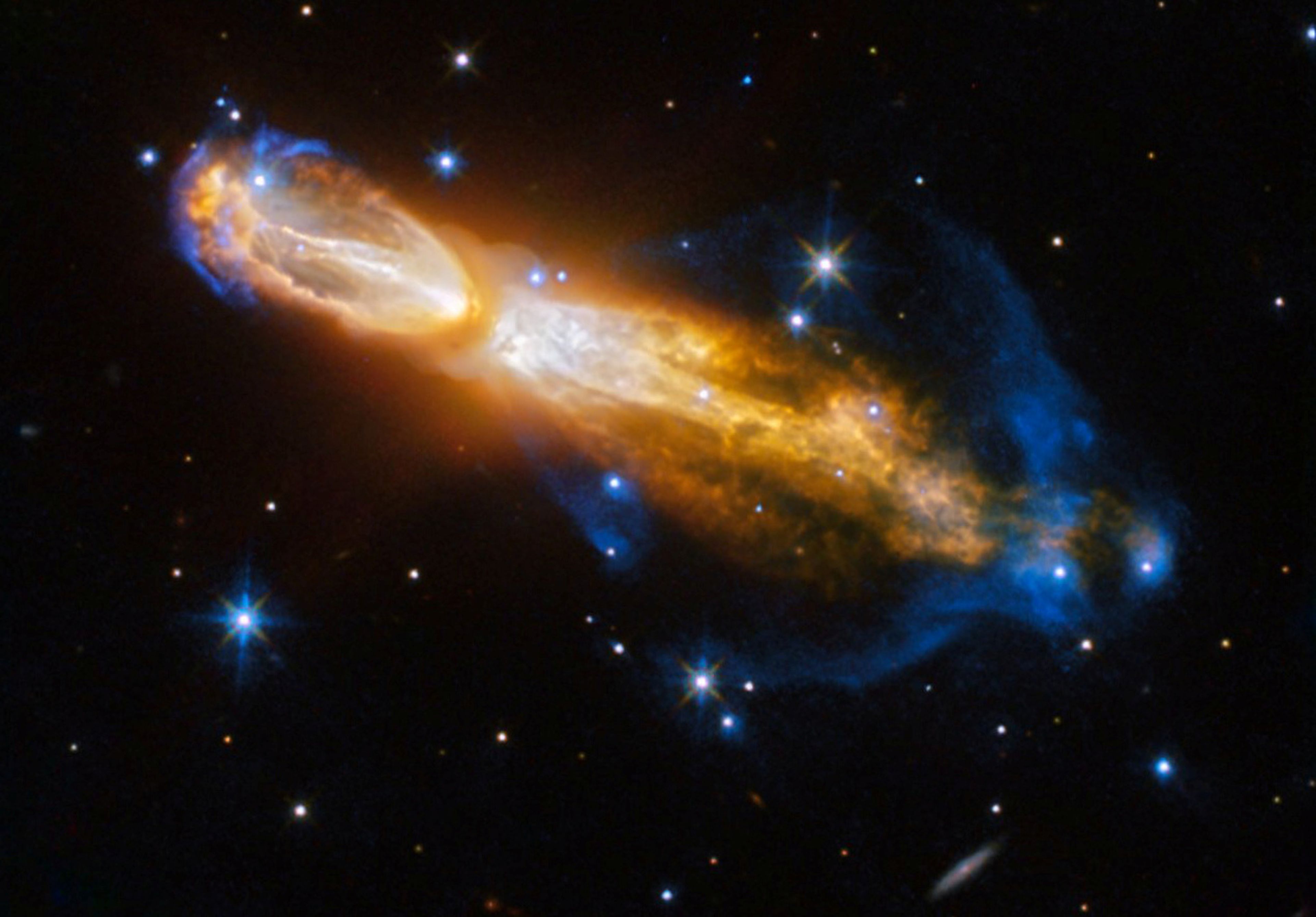 Esta imagen de la NASA muestra la Nebulosa de la Calabaza, el 3 de febrero de 2017.