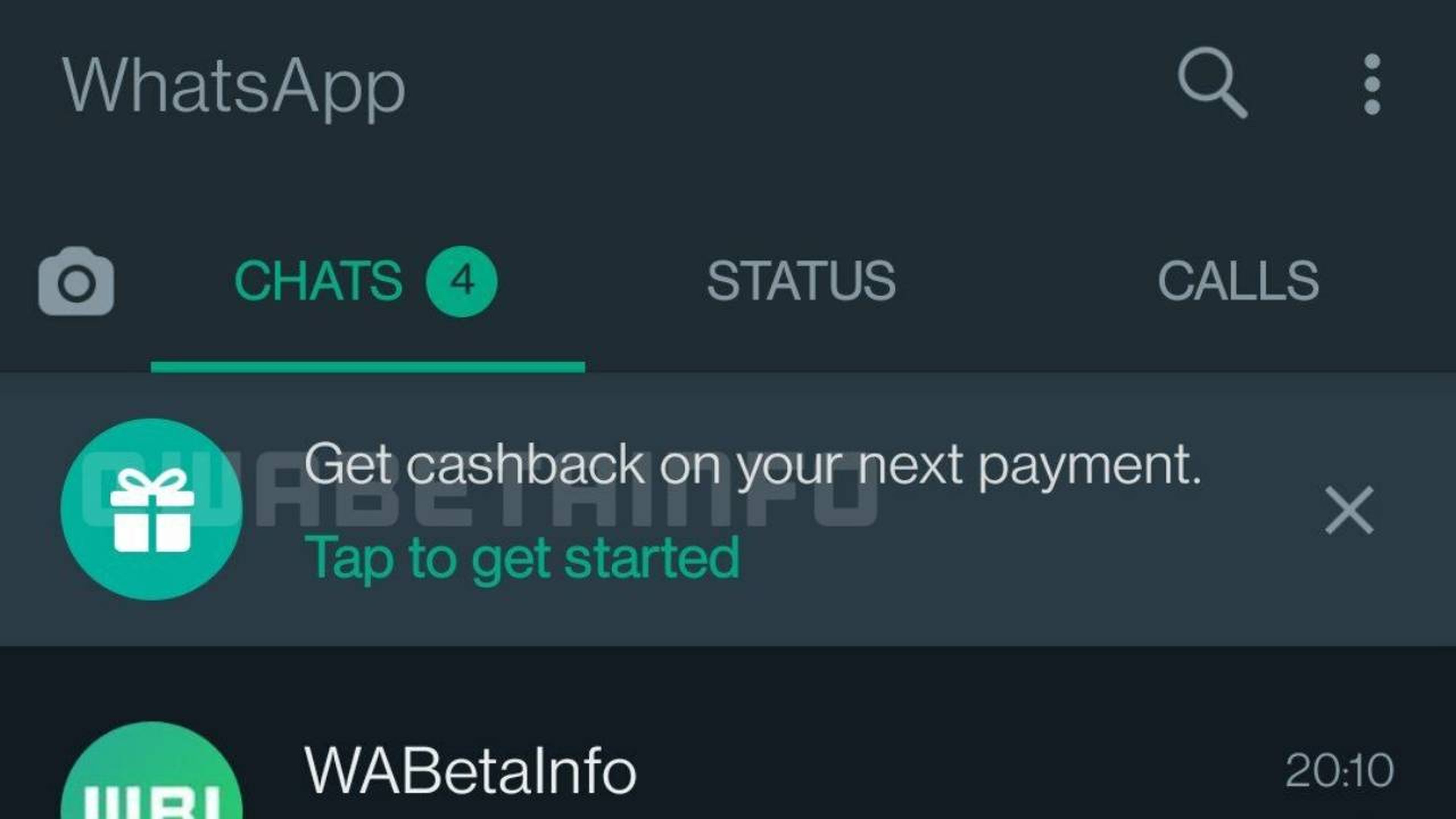 La promoción de devolución de dinero que aparece en el WhatsApp de algunos usuarios en la India.