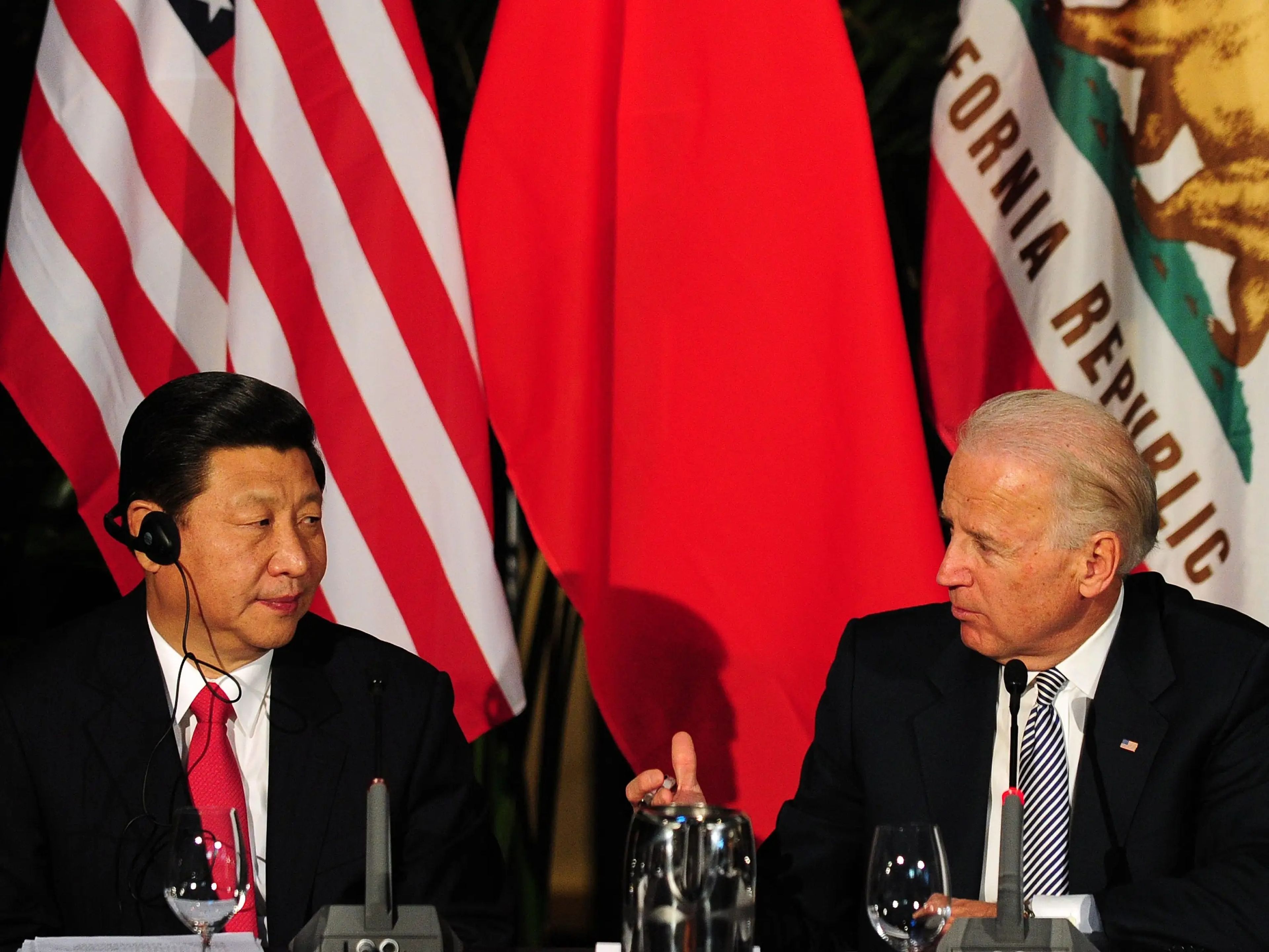 El presidente chino Xi Jinping en una reunión con el entonces vicepresidente de Obama y actual presidente de EEUU, Joe Biden.