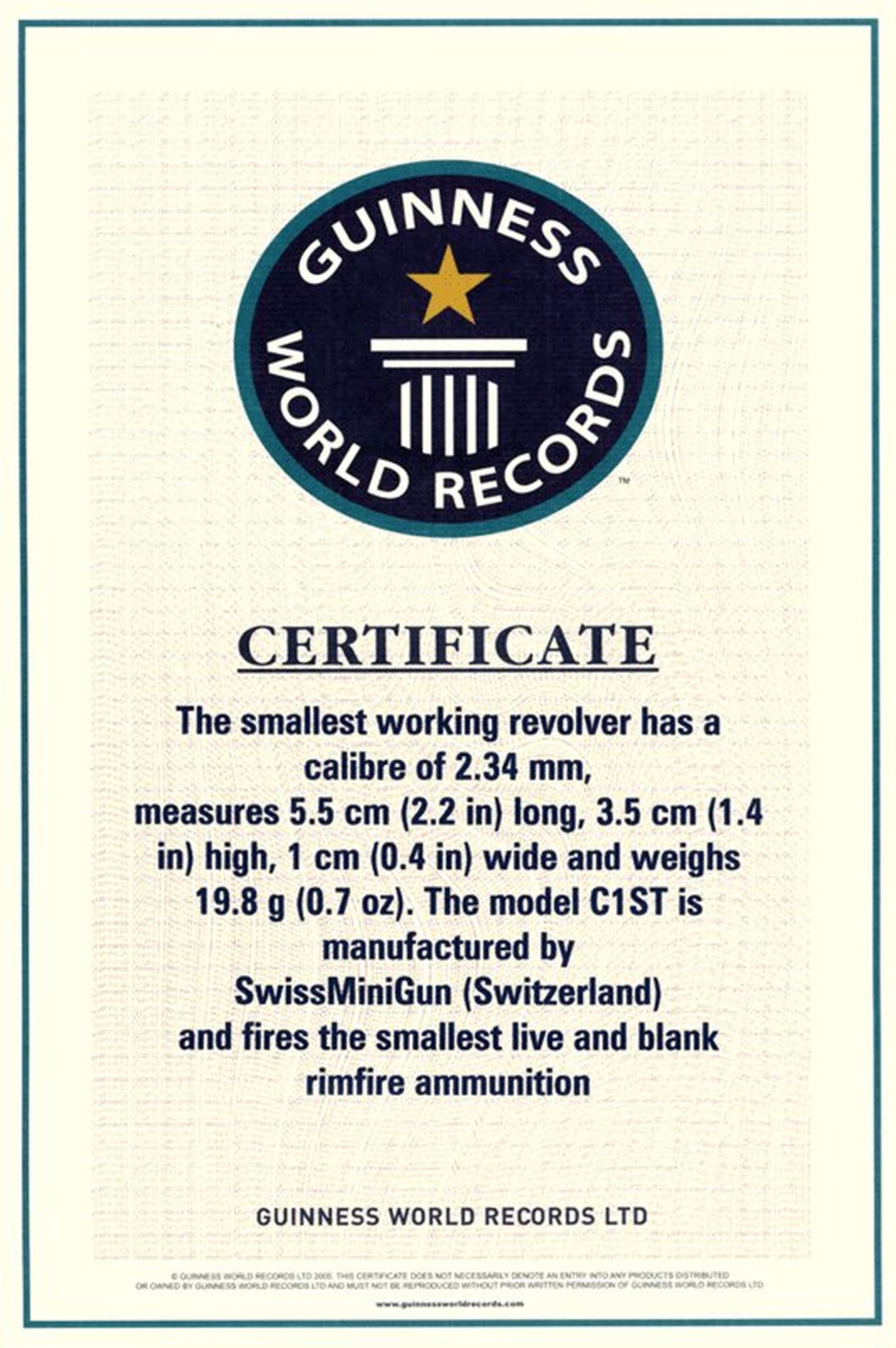 Certificado Guiness de los Récords