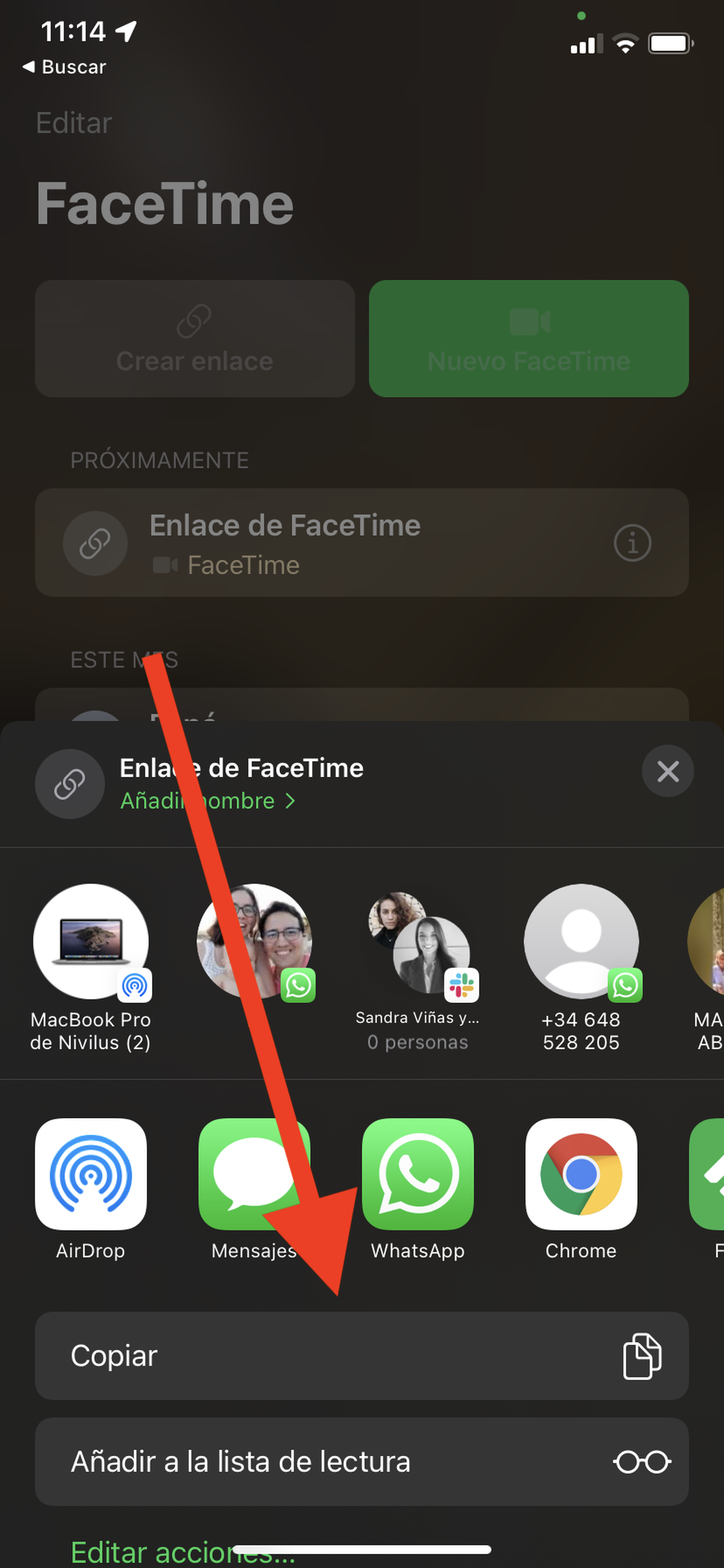 Cómo hacer una llamada de FaceTime con usuarios de Android o Windows