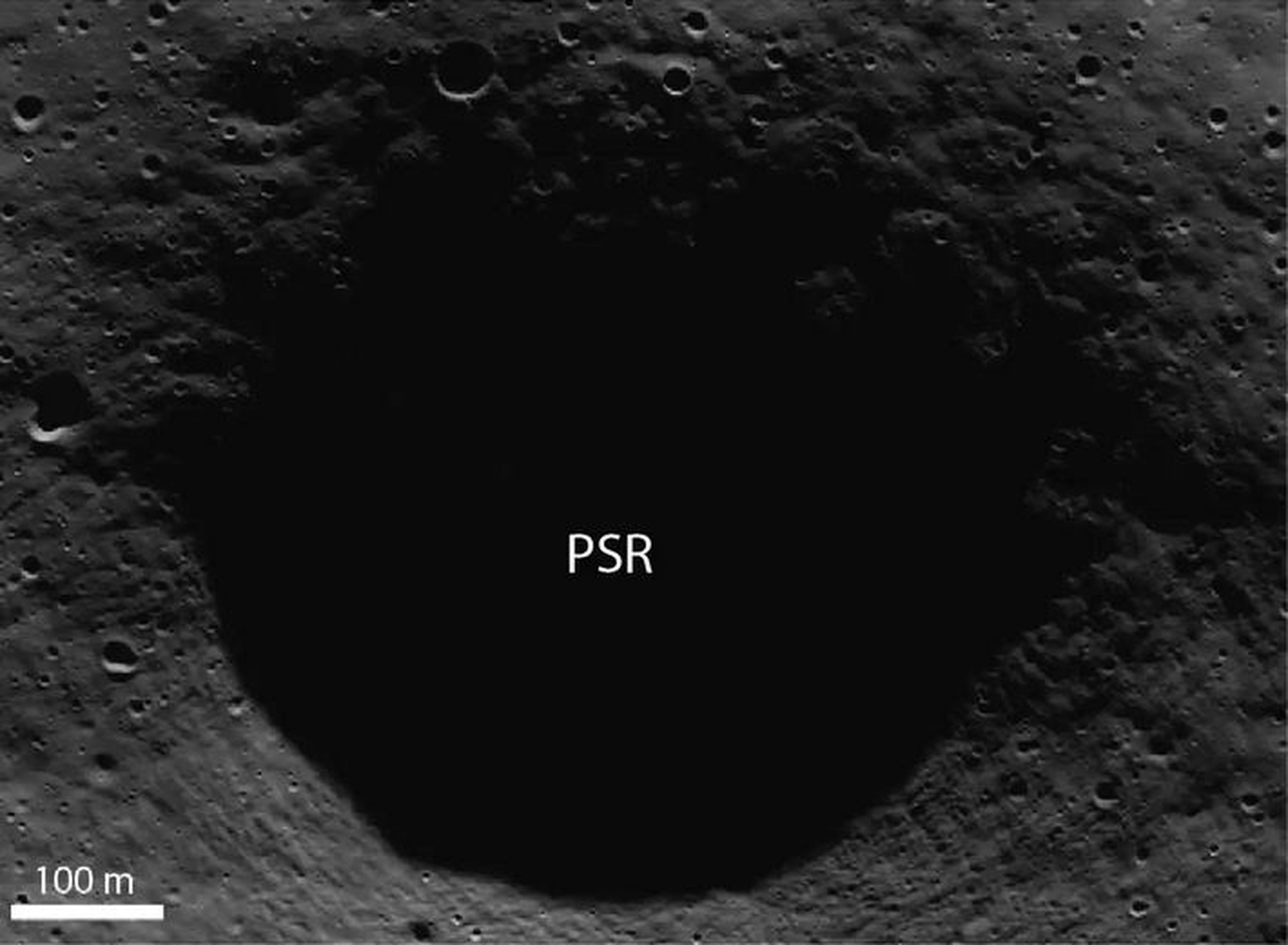 Imagen tomada por LRO de uno de estos cráteres.
