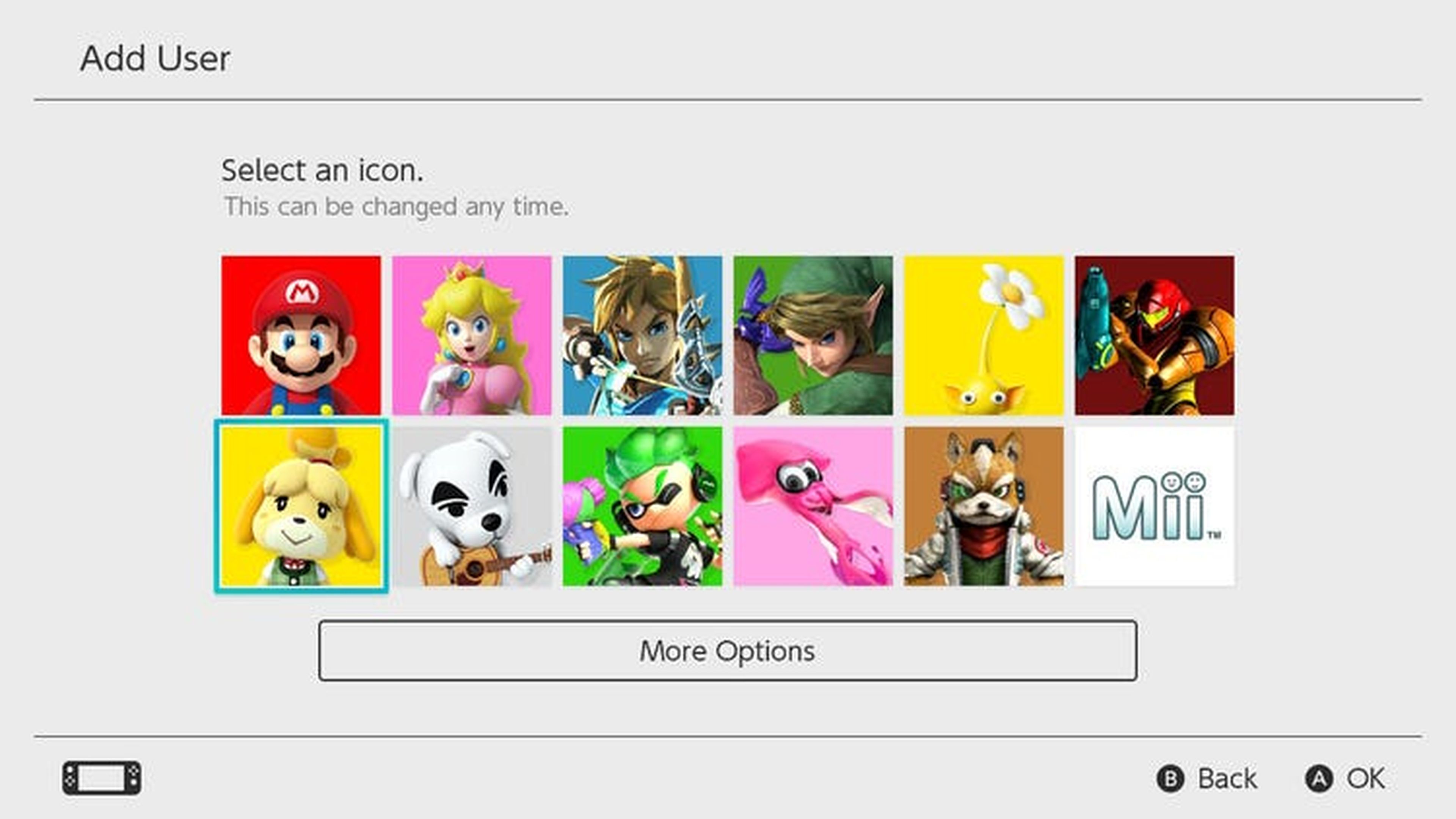 Nintendo Switch perfiles usuarios