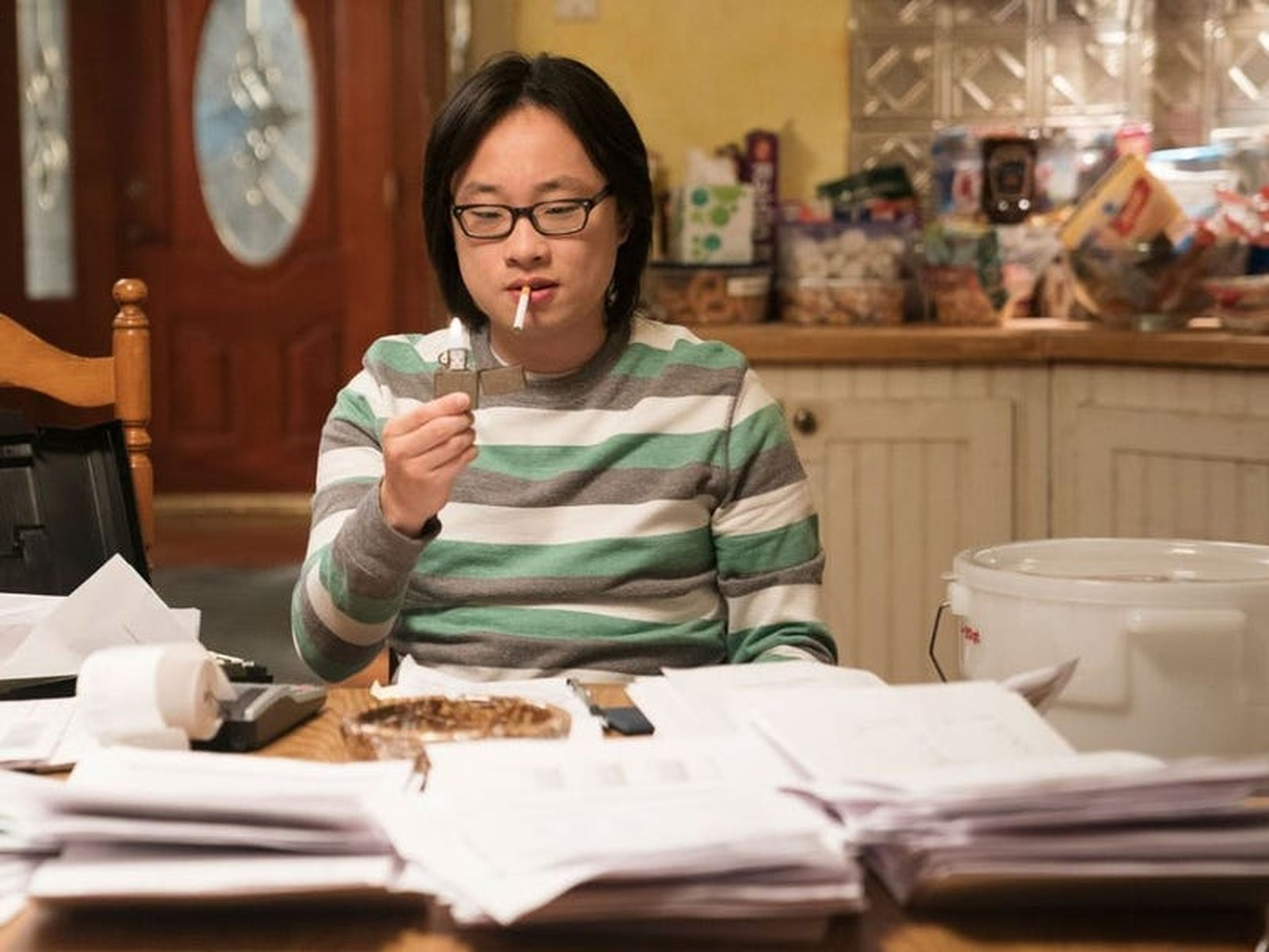 El personaje, Jian-Yang, en la serie Silicon Valley.