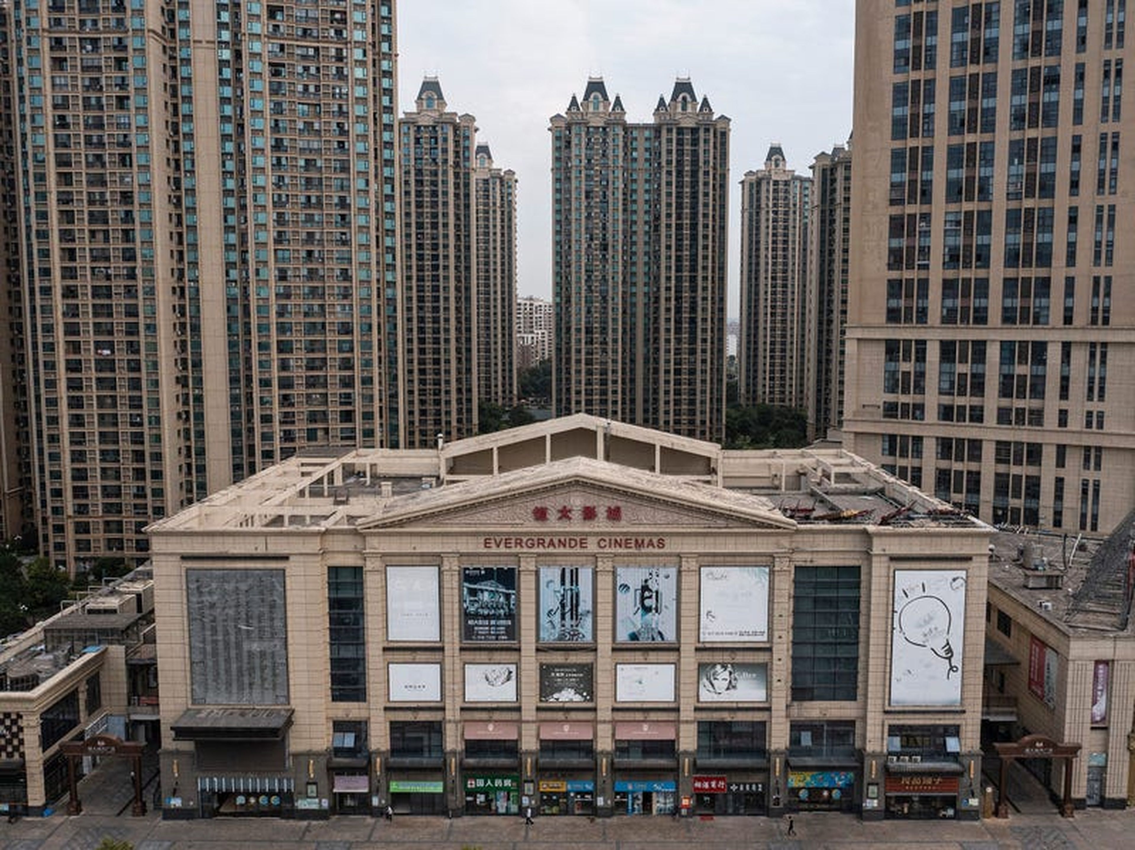 Vista aérea de Evergrande city el mes pasado en Wuhan, China.