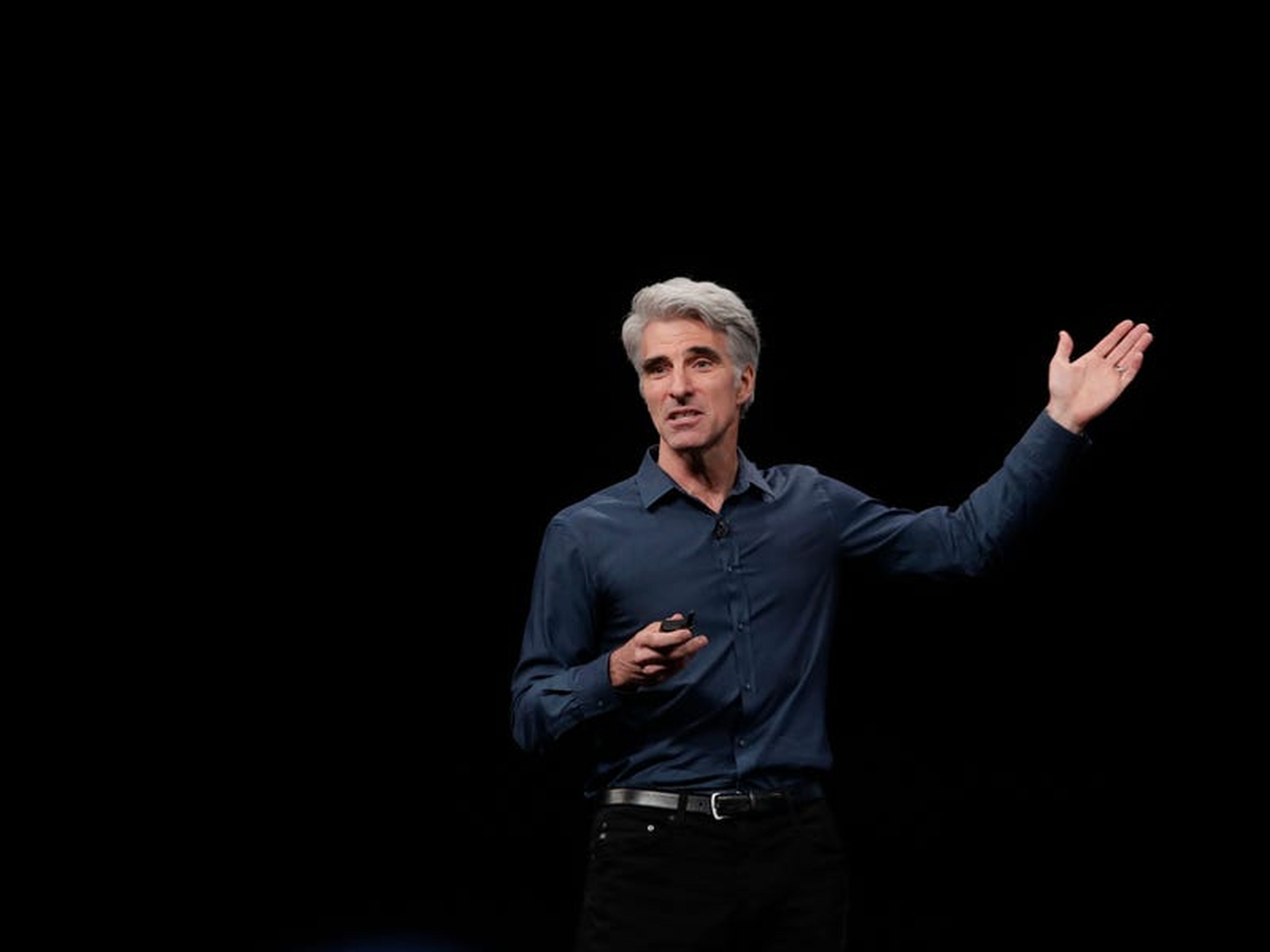 Craig Federighi, jefe de ingeniería de software de Apple en 2019.