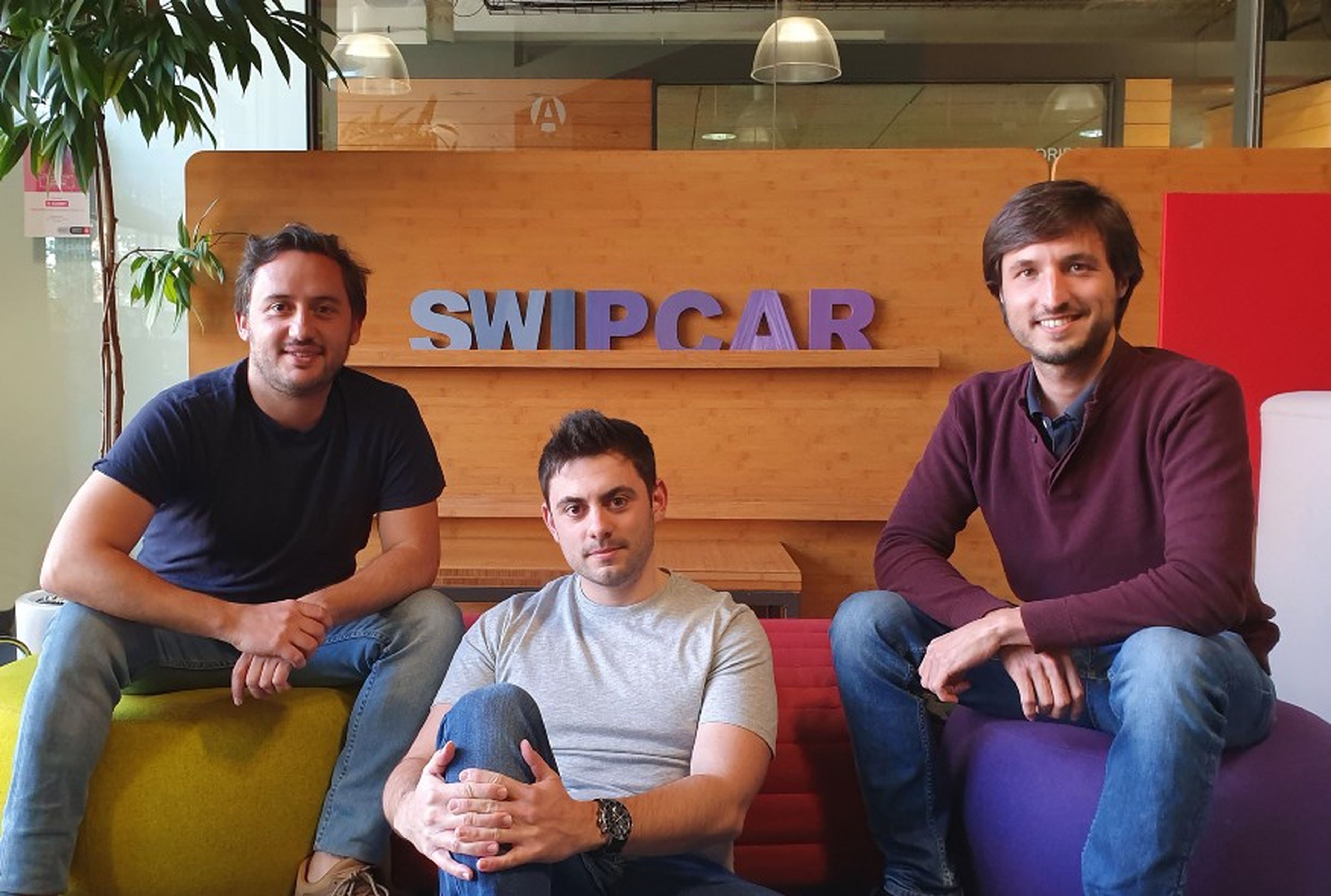 Los fundadores de Swipcar: Julio Ribes, Pablo Pascual y Blas Gil.