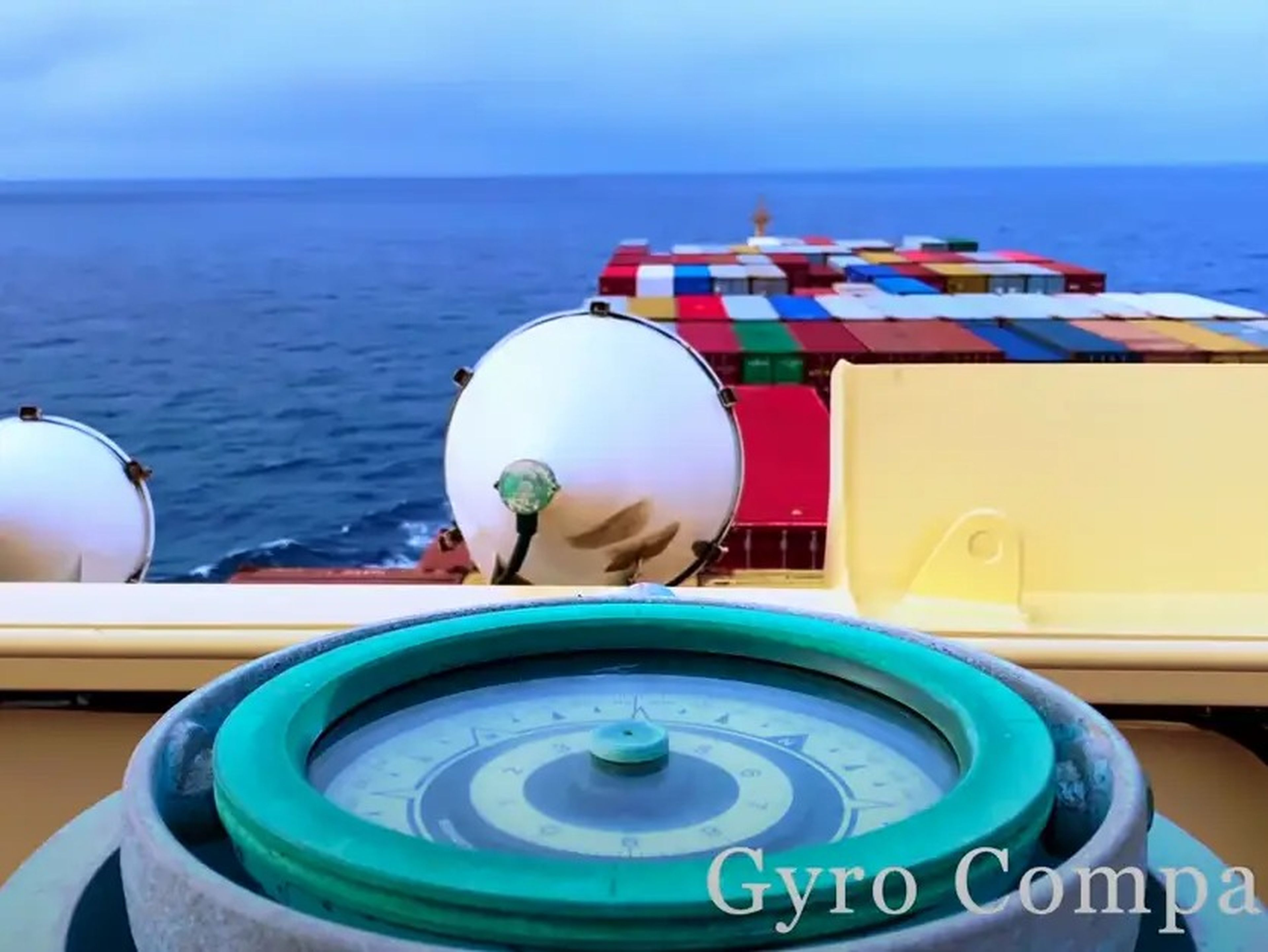 The ship's gyro compass