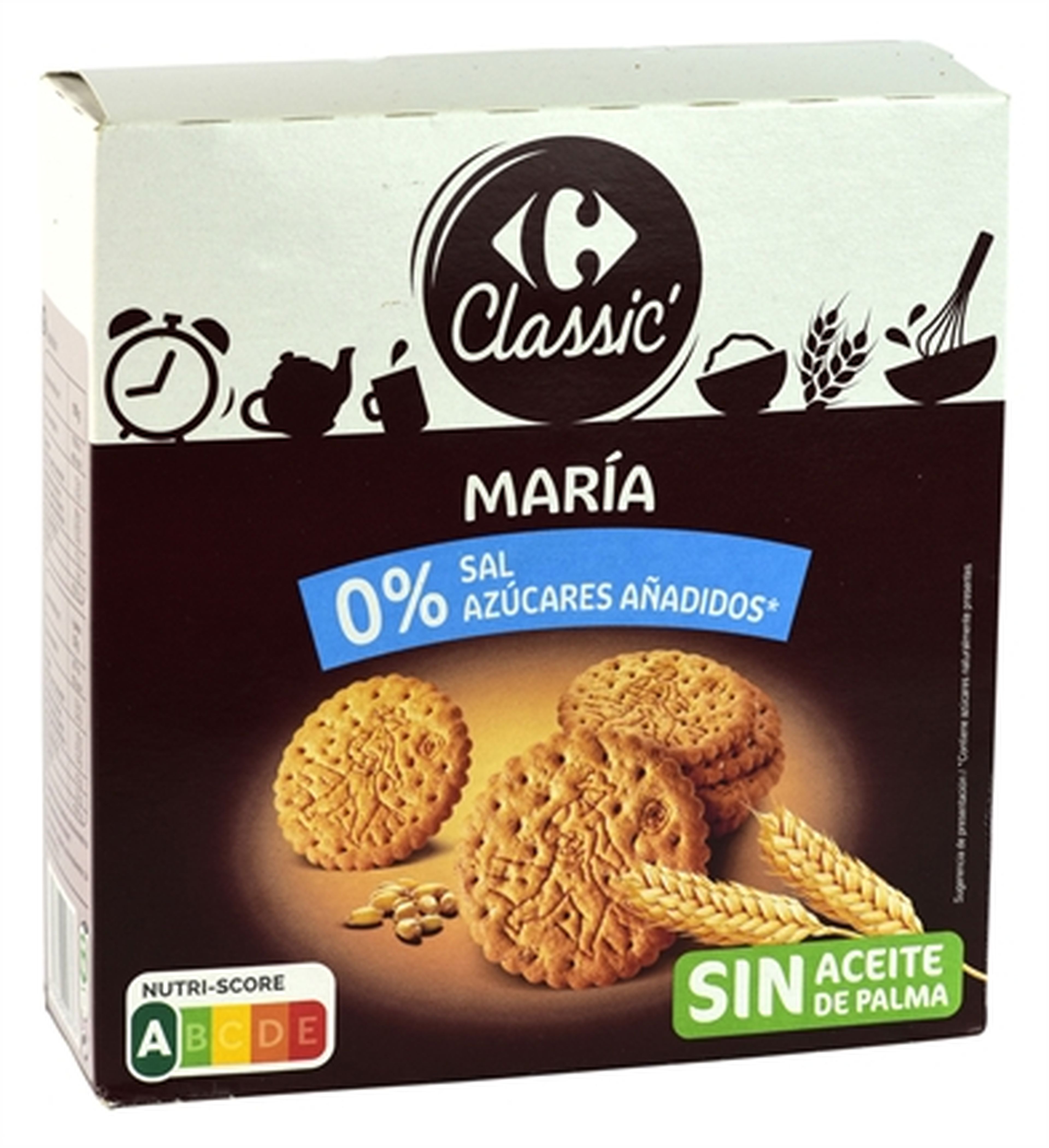 Galleta María sin sal ni azúcares añadidos de Carrefour