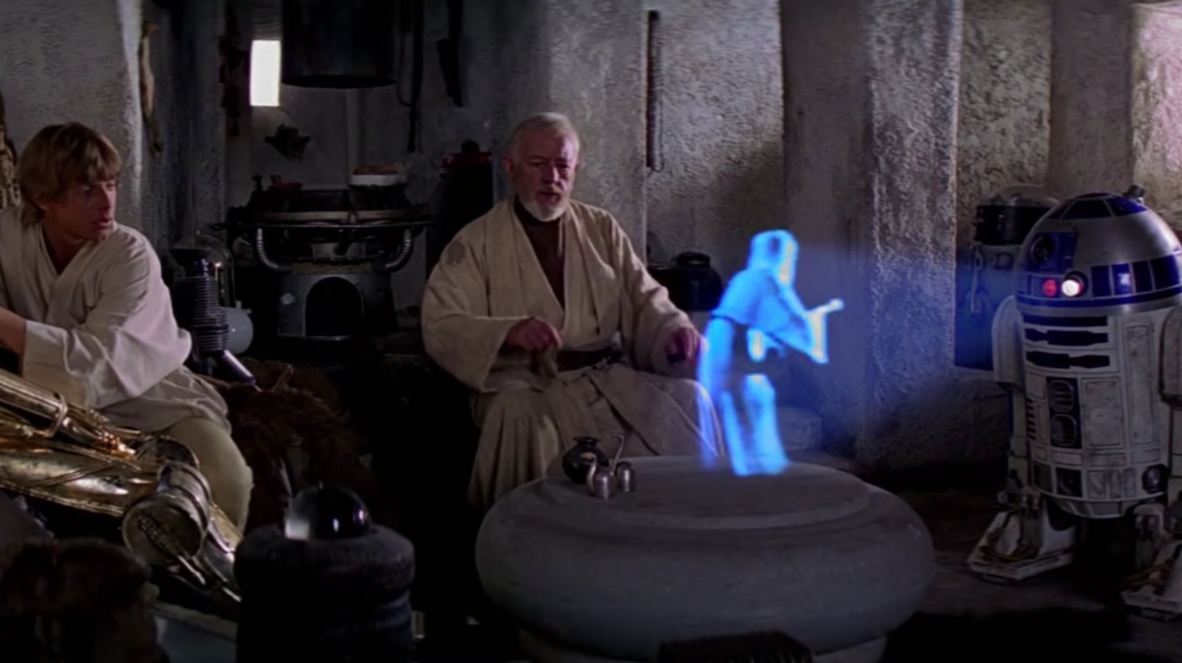 George Lucas ya advirtió en 1977 el potencial de los hologramas.