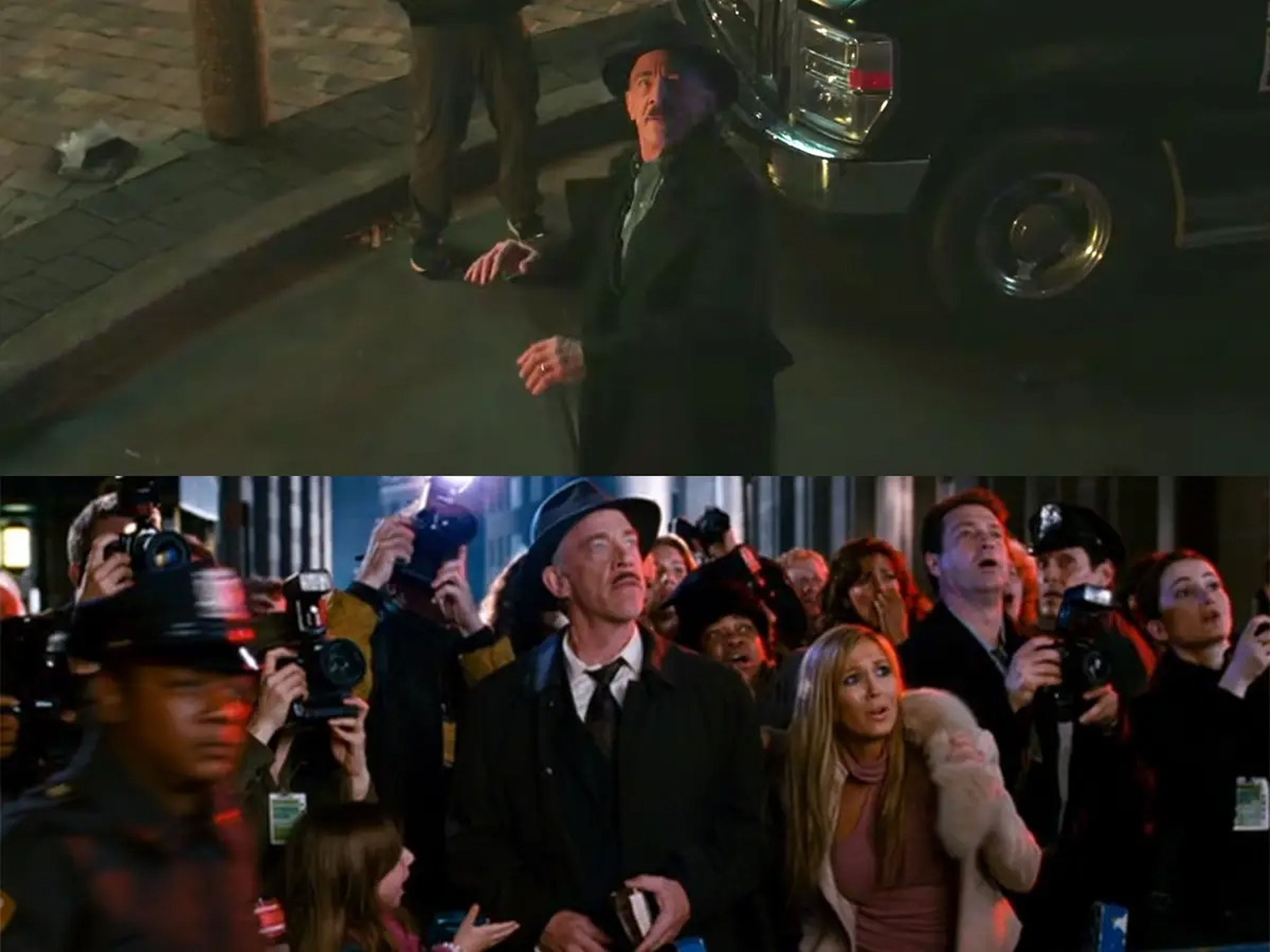 J.K Simmons como J. Jonah Jameson en 'Spider-Man: No Way Home' y 'Spider-Man 3'.