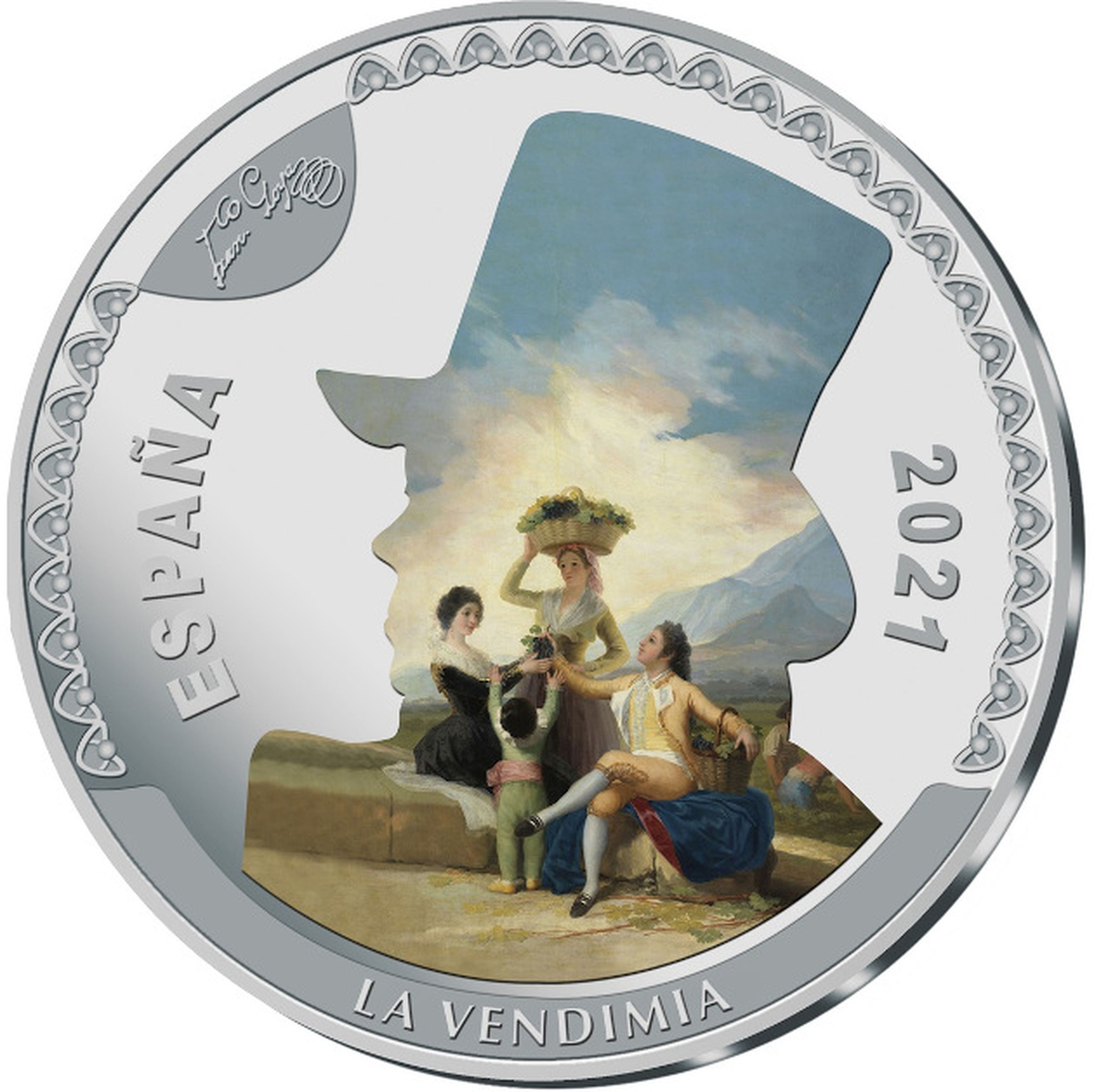 moneda de 50 euros por el aniversario de Goya