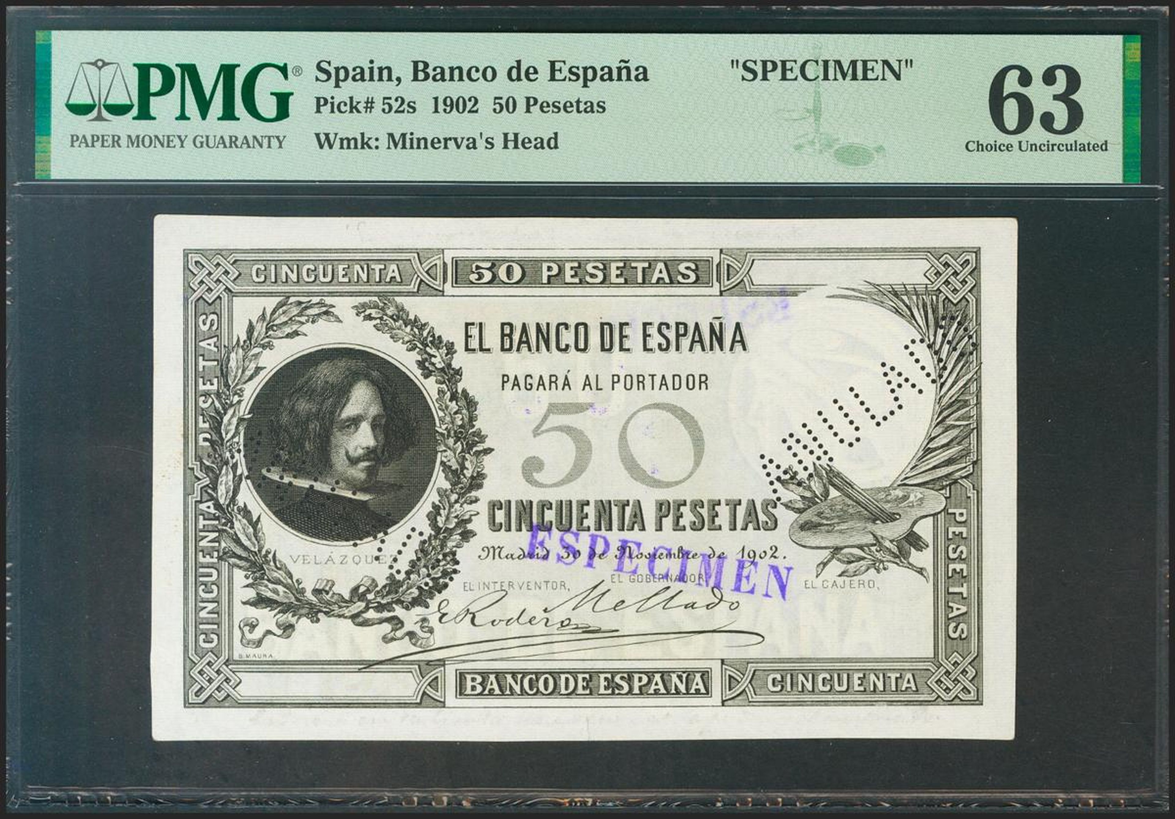 Billete de 50 pesetas Especimen