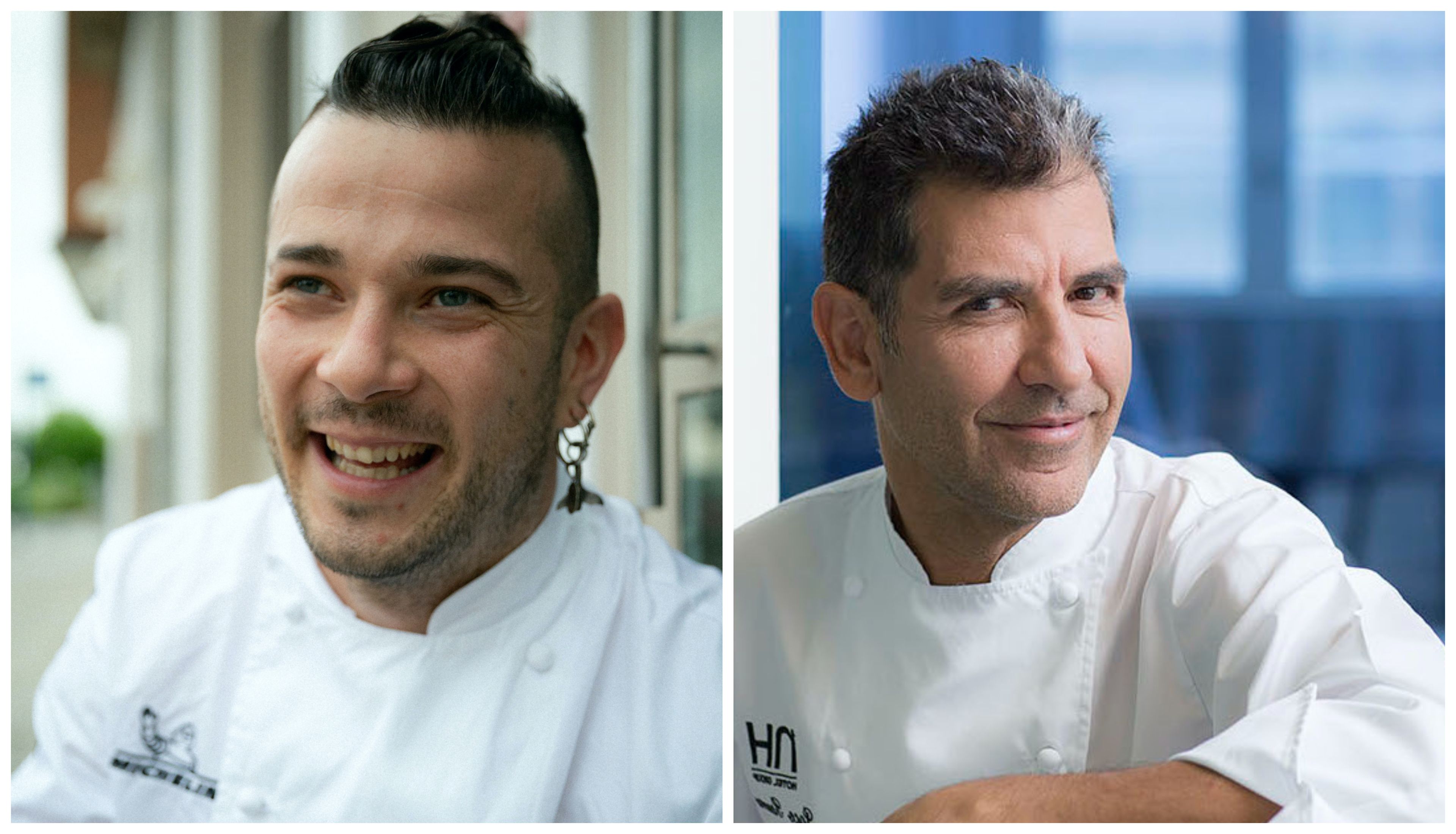 Los chefs con estrella Michelin Paco Roncero y Carlos Maldonado, de izquierda a derecha.