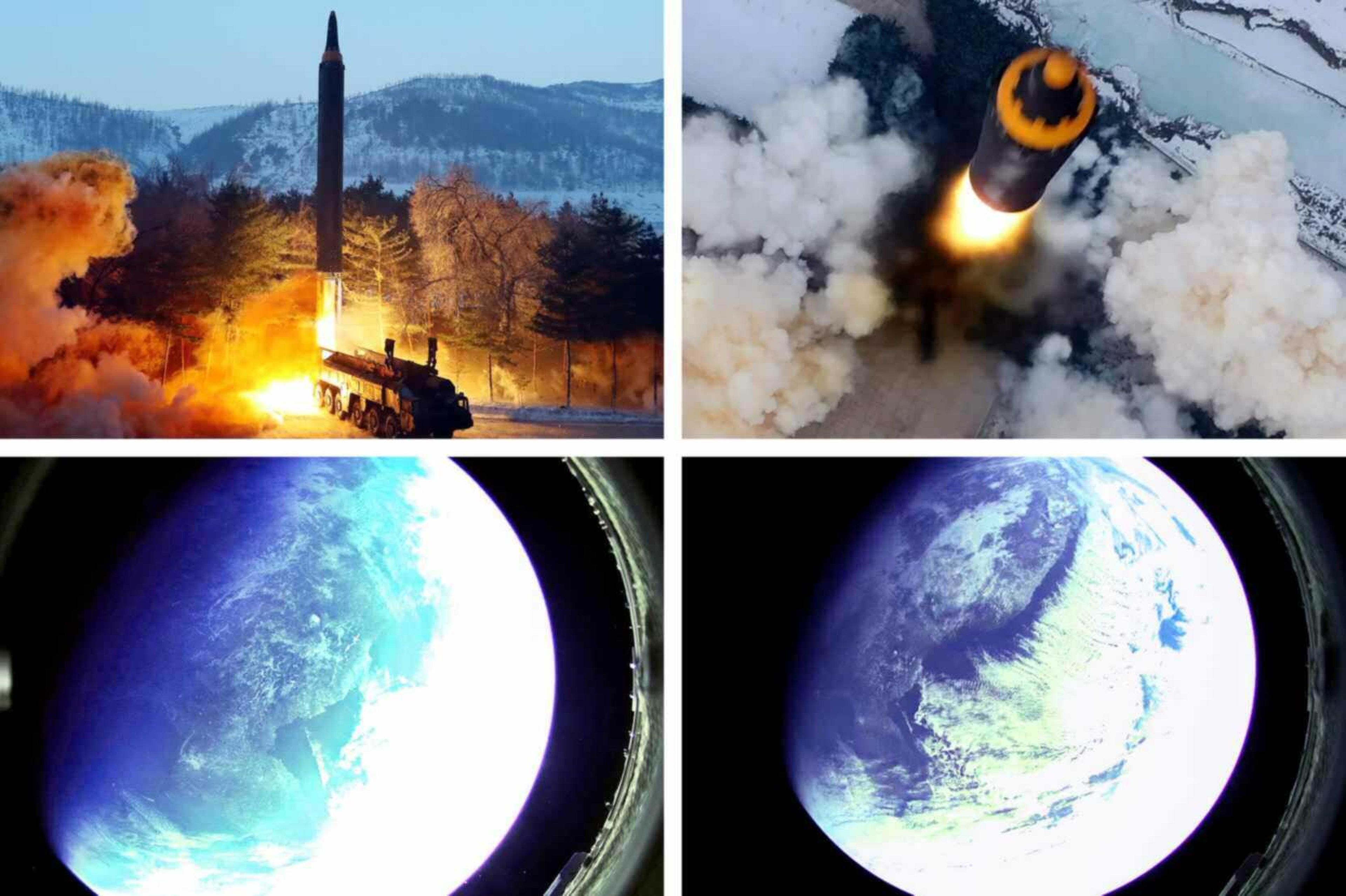 Las imágenes del misil de Corea del Norte.