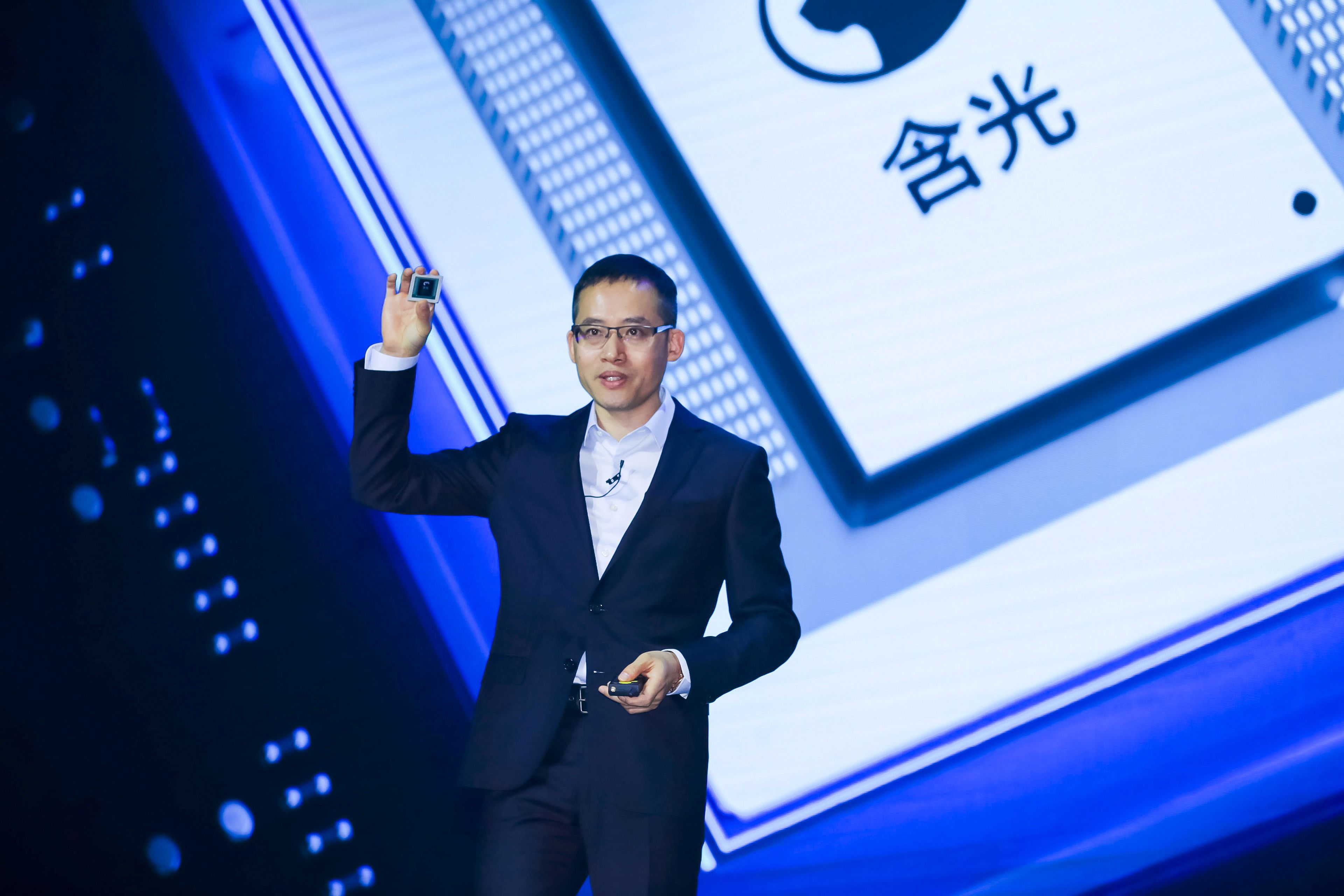 Jeff Zhang, actual presidente de Alibaba Cloud Intelligence, durante la presentación en septiembre de 2019 del chip propio de inteligencia artificial Hanguang 800.