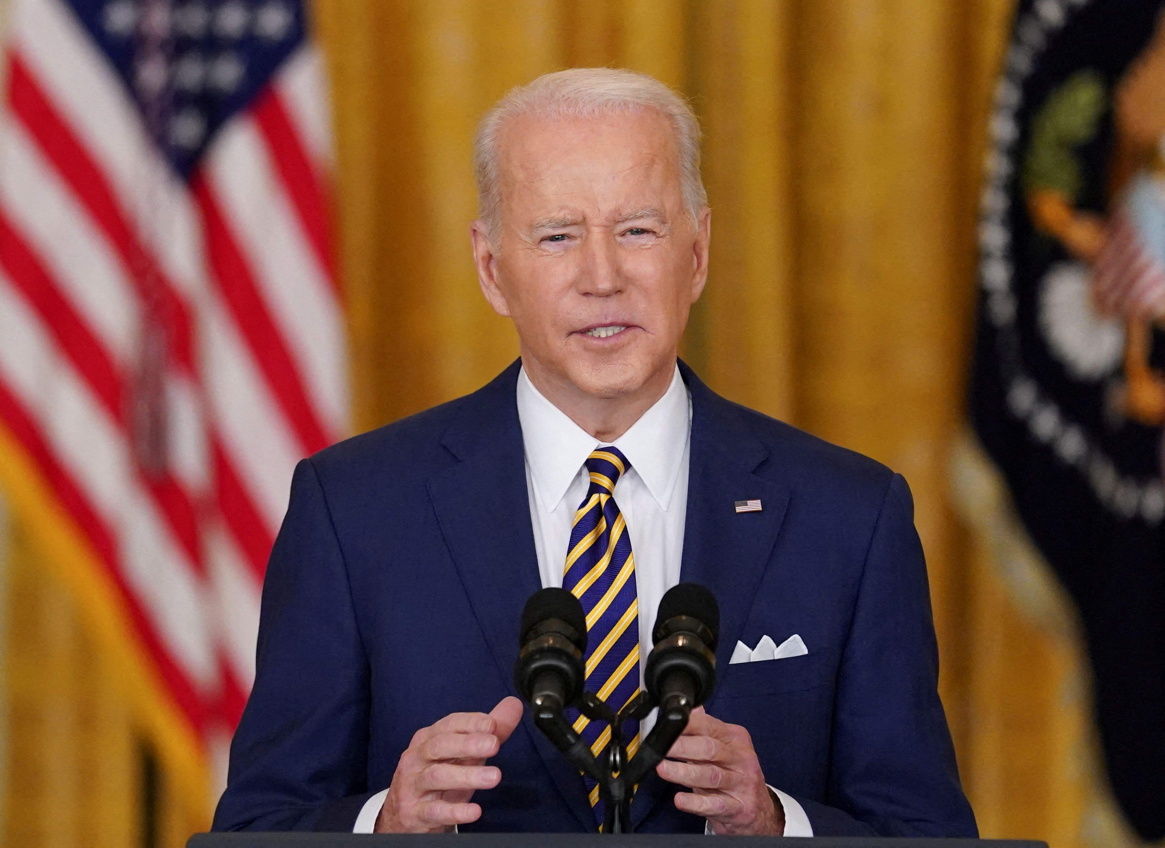 El presidente de Estados Unidos, Joe Biden, en conferencia de prensa en la Casa Blanca.