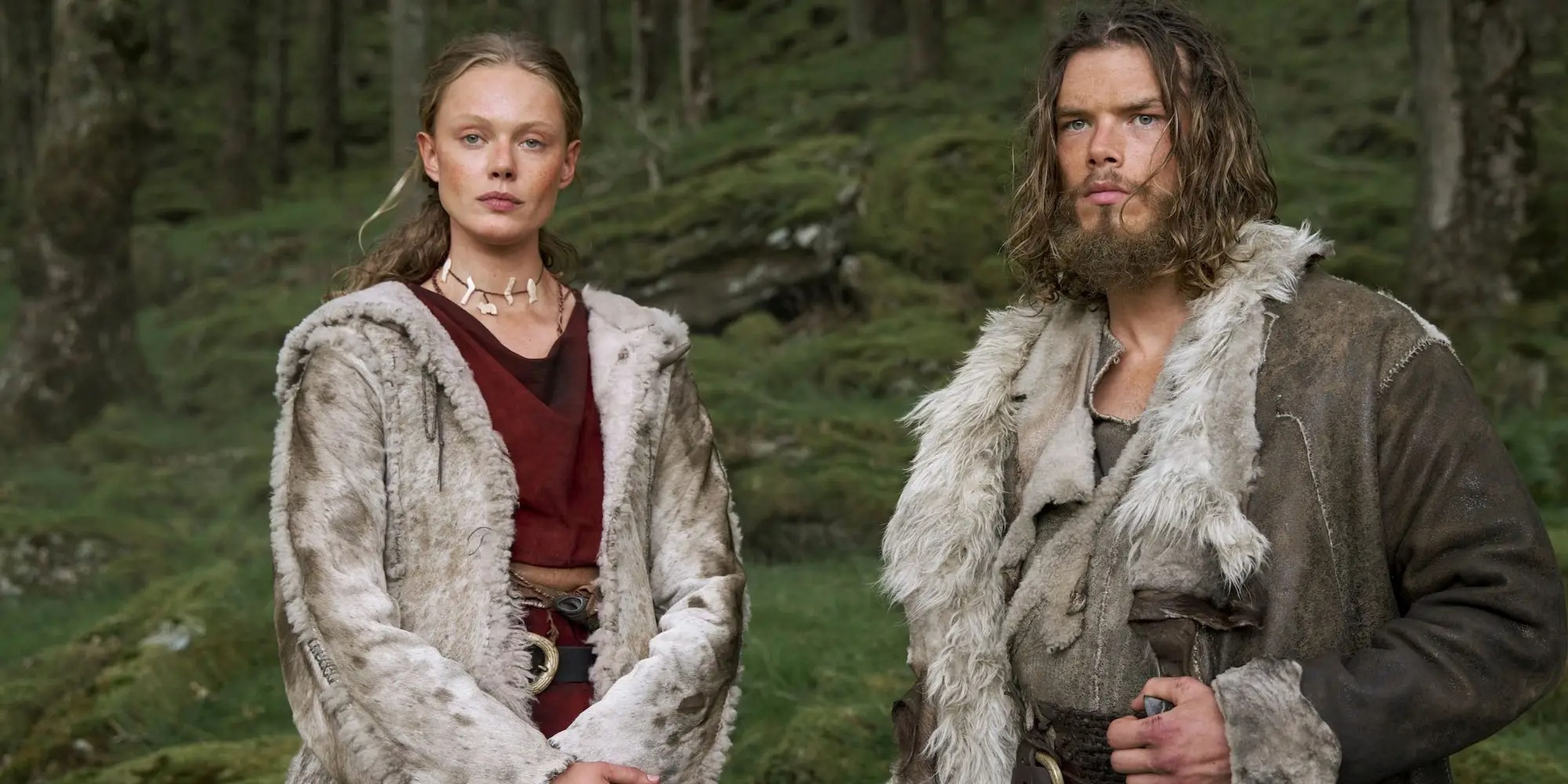 (L to R) Frida Gustavsson as Freydis, Sam Corlett as Leif in episode 101 of "Vikings: Valhalla."