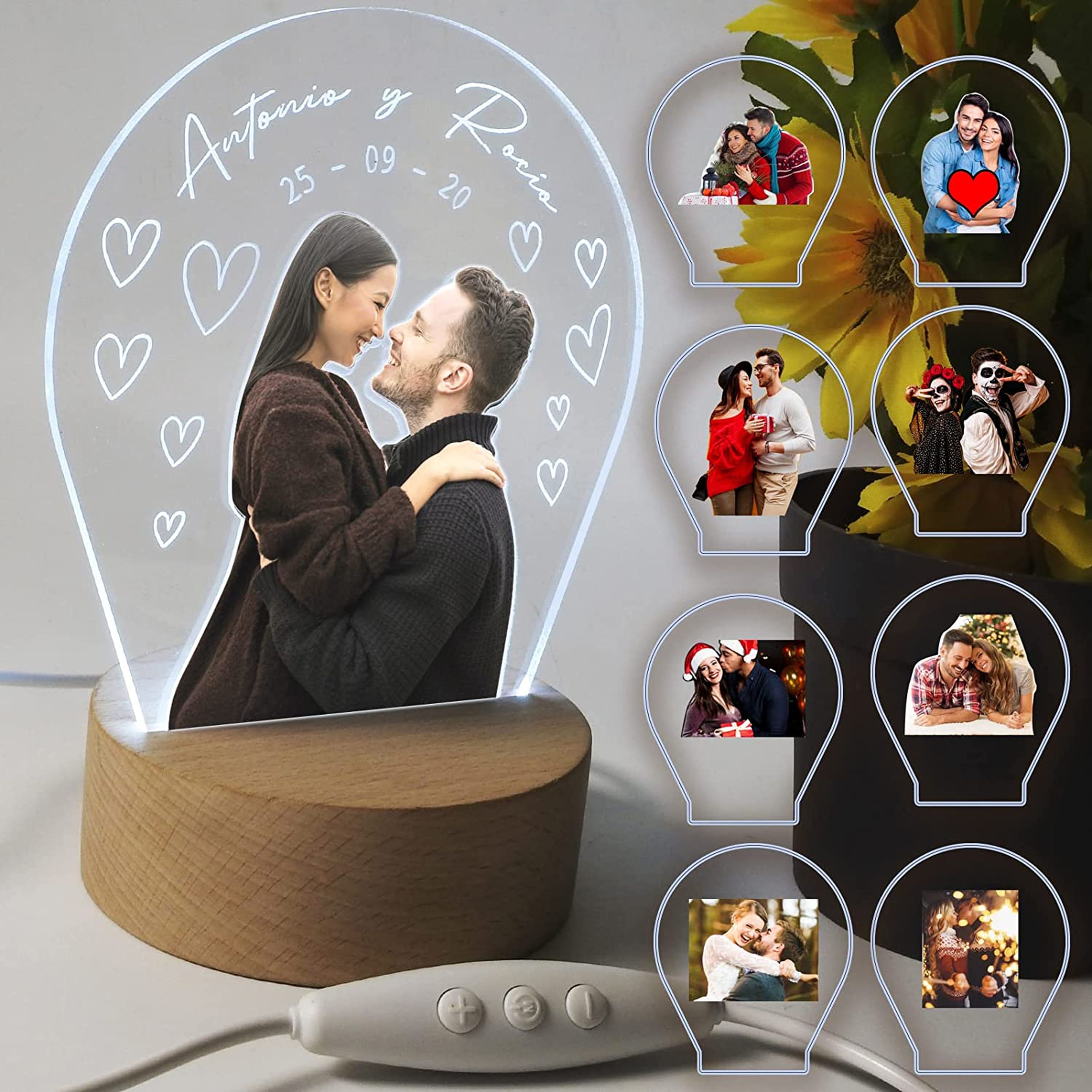 lámpara personalizad parejas