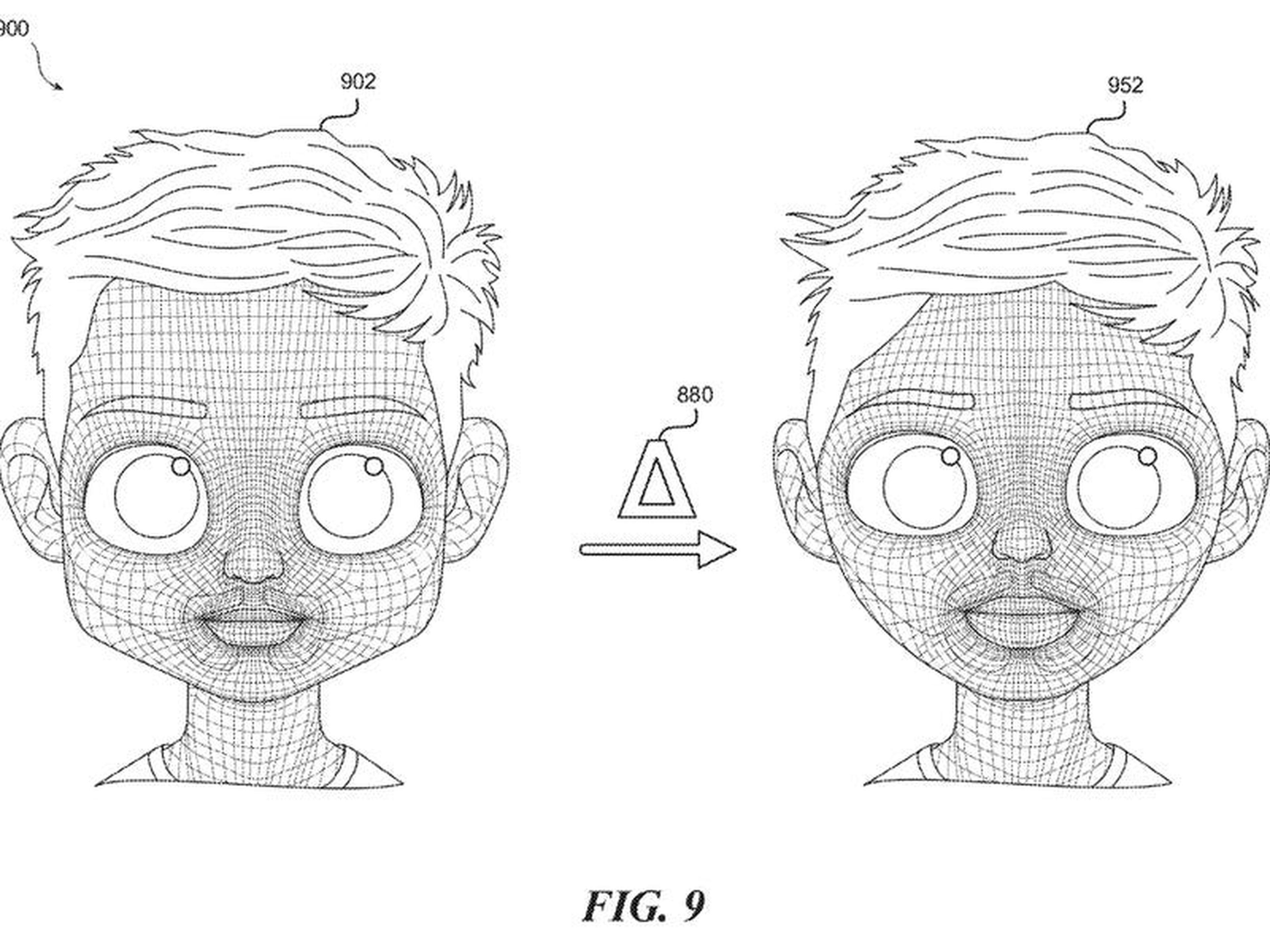 Imagen de una patente de Facebook para avatares de RA/VR.