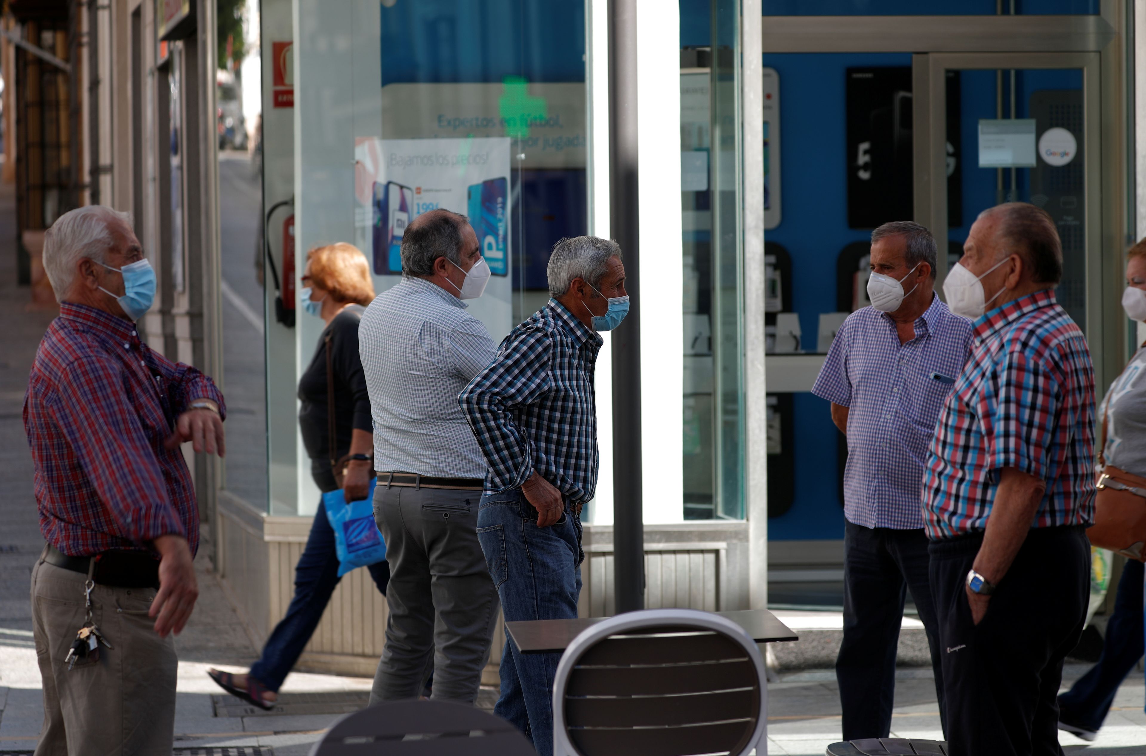 Pensionistas en la calle en España
