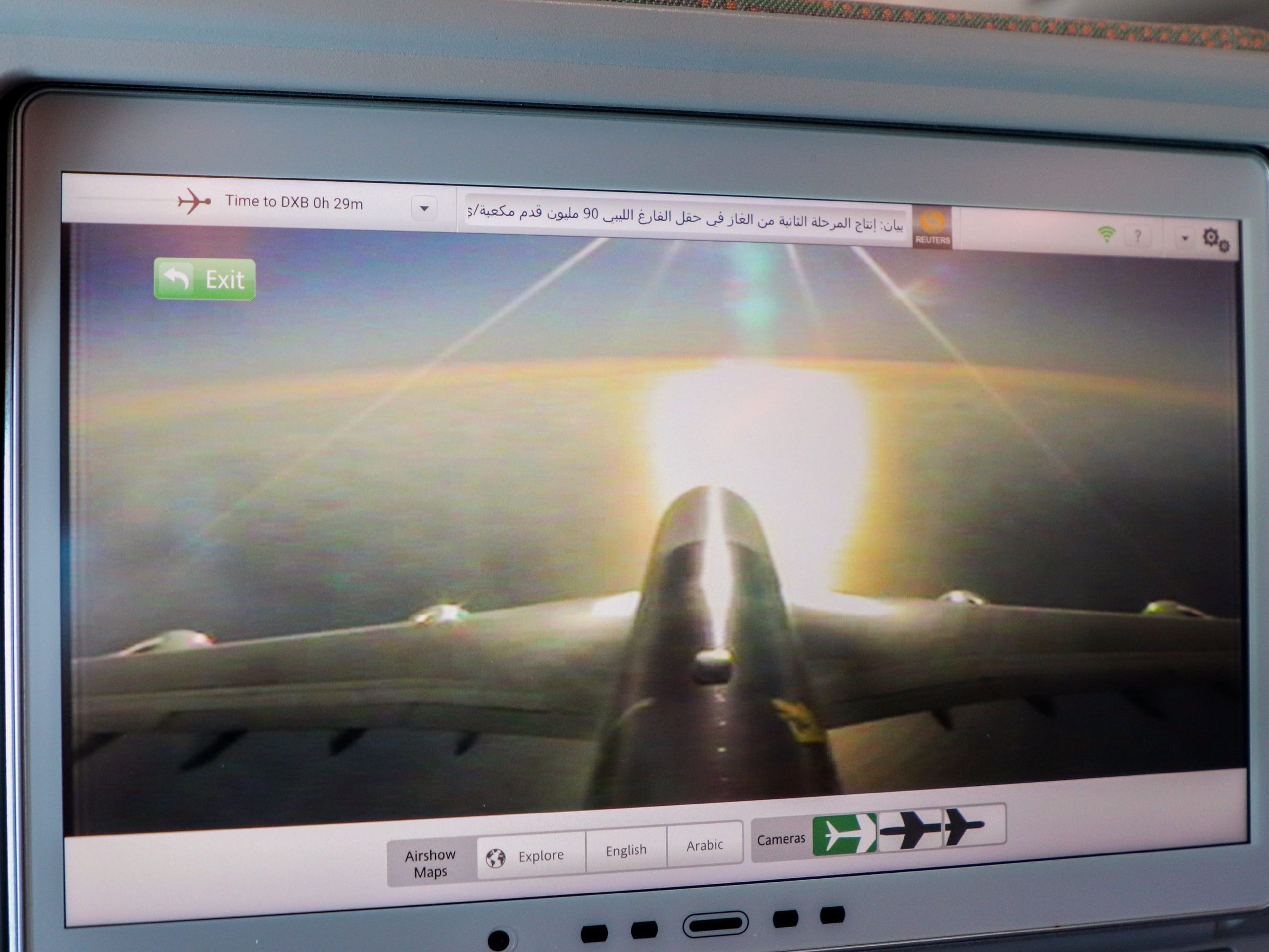 Volando en un A380 de Emirates desde Nueva York a Dubai.