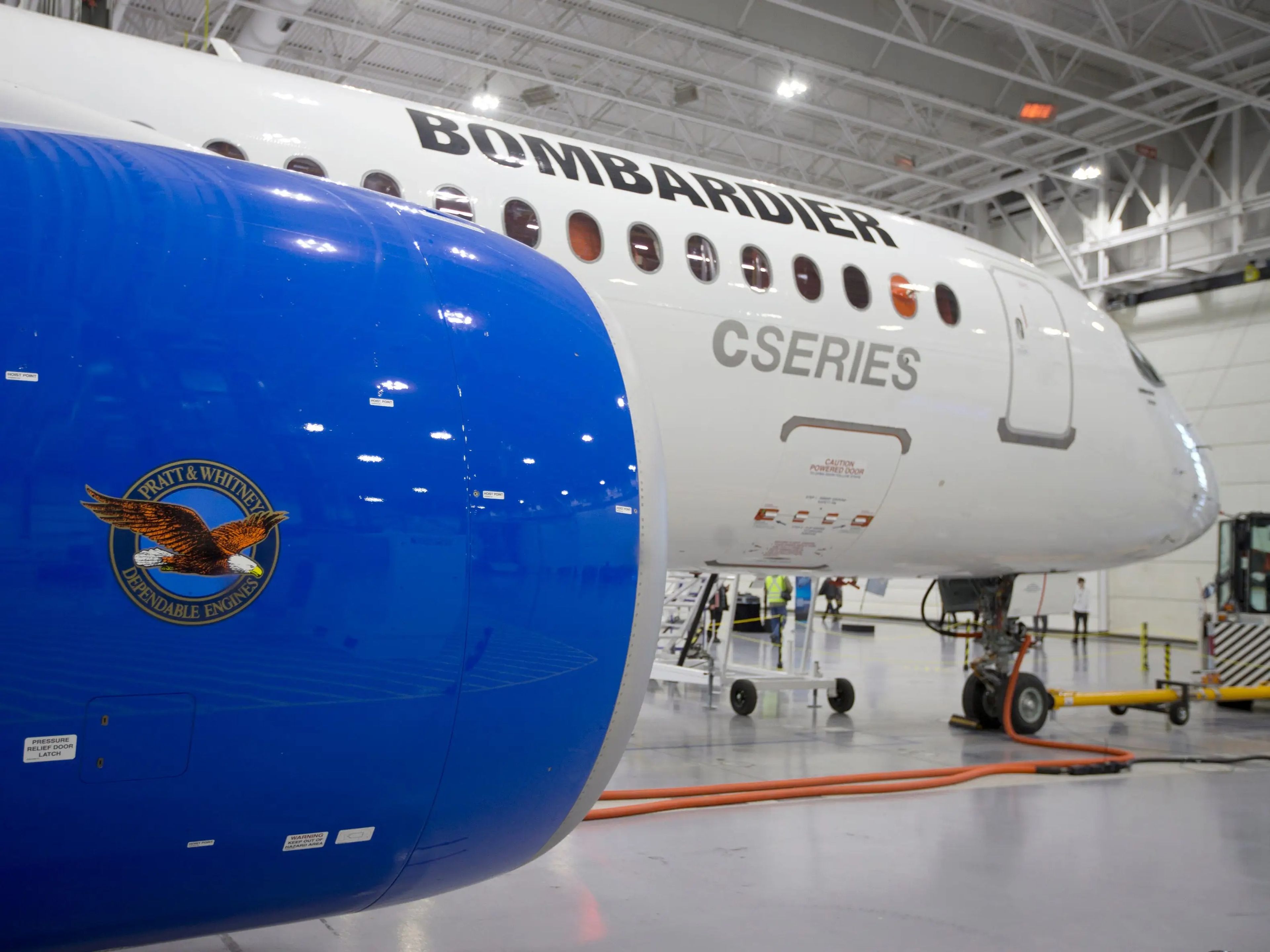 Un avión Bombardier CSeries.
