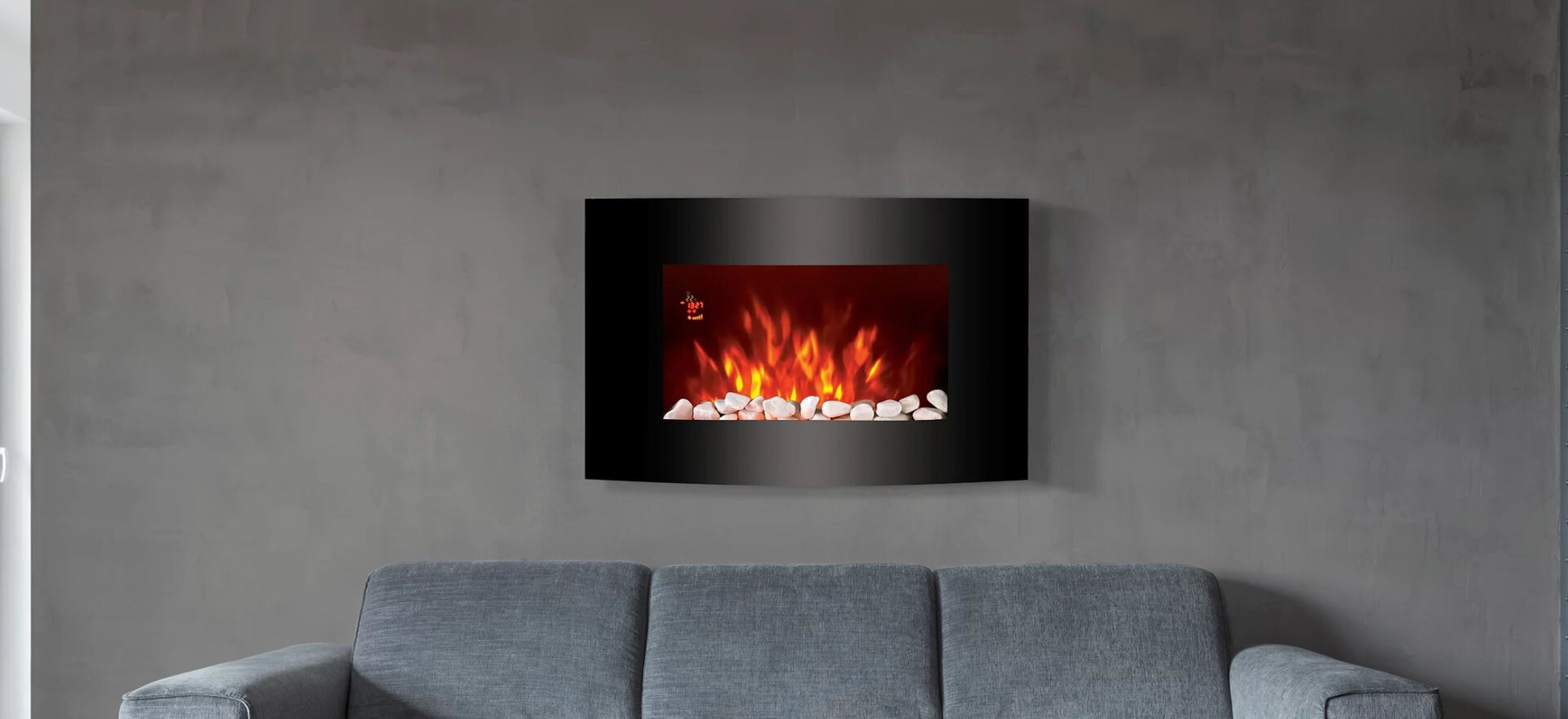 Chimenea eléctrica Fireplace 2000W, una de las mejor valoradas por Leroy Merlin.