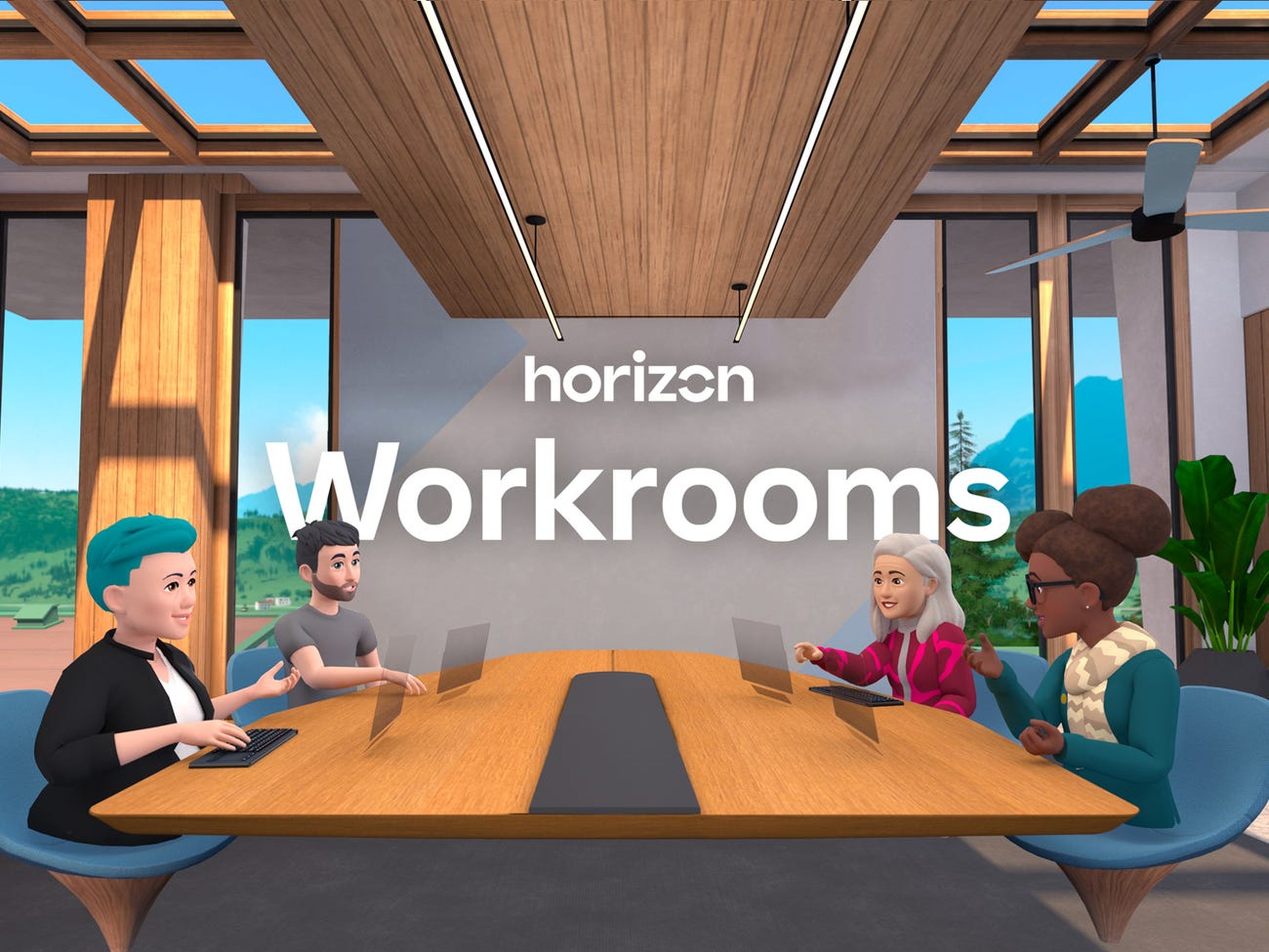 Horizon Workrooms, el producto de reuniones de VR de Meta.